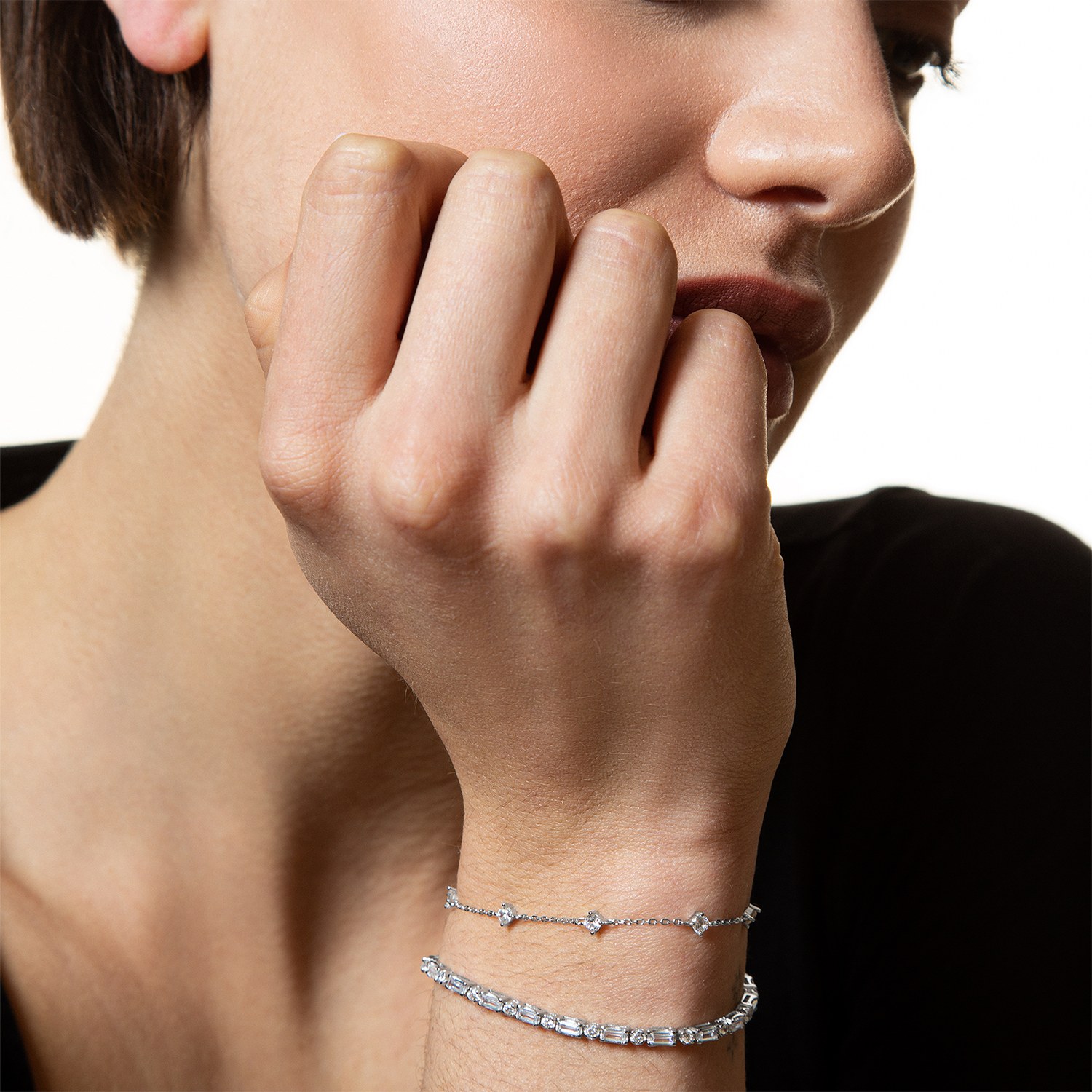 XENOX Sterling Silber Armband XS2046/M - 16,5 cm - KRAPPE SILBER – Ansicht 3
