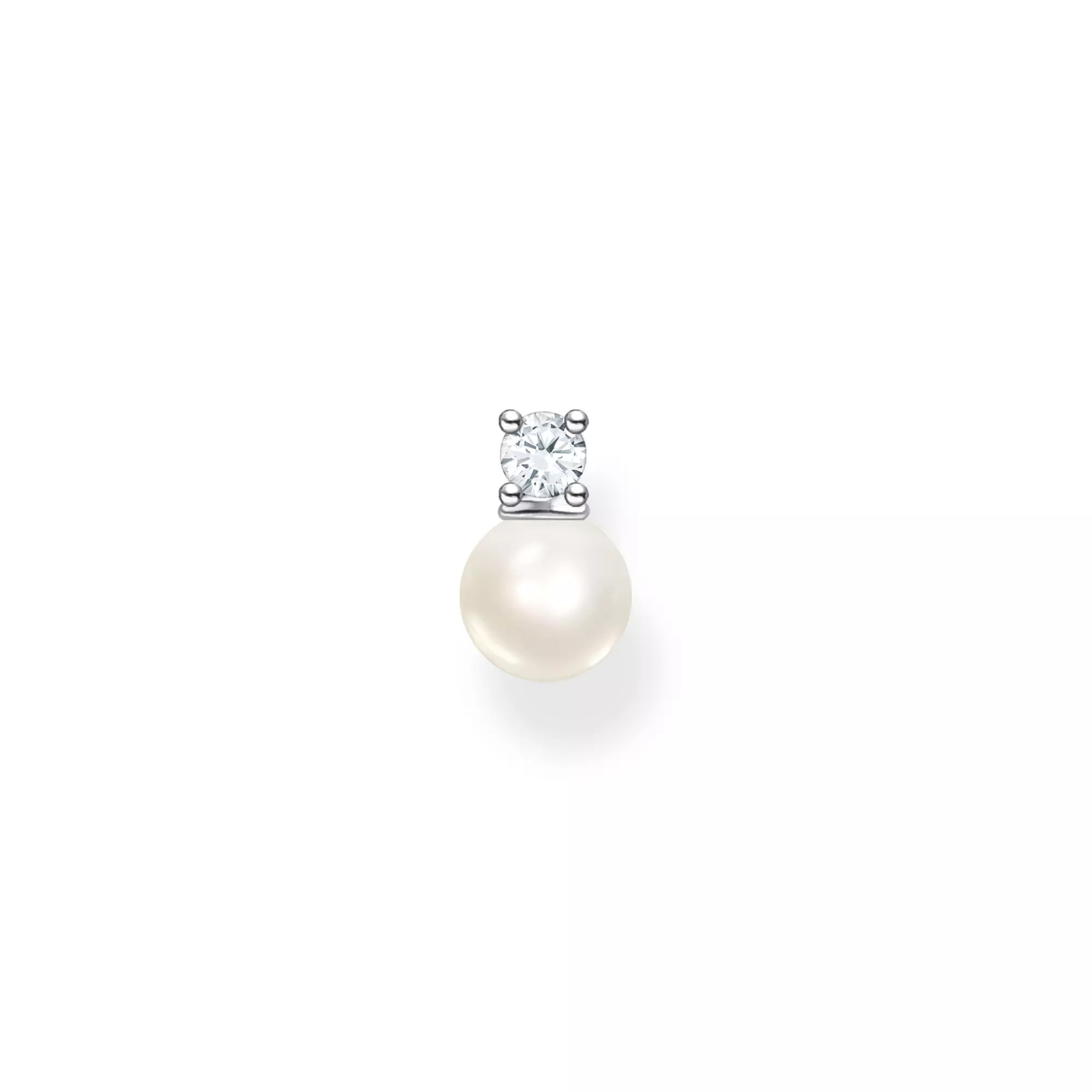 Thomas Sabo Charming Ohrstecker 1 Stück - Sterling Silber + Perle + Zirkonia - weiß