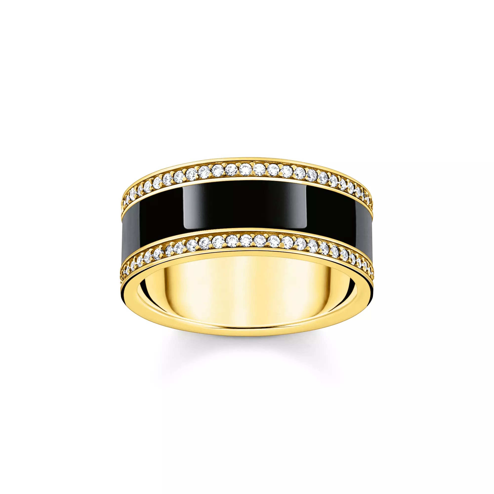 Thomas Sabo Ring - Silber verg. & Emaille & Zirkonia - Schwarz