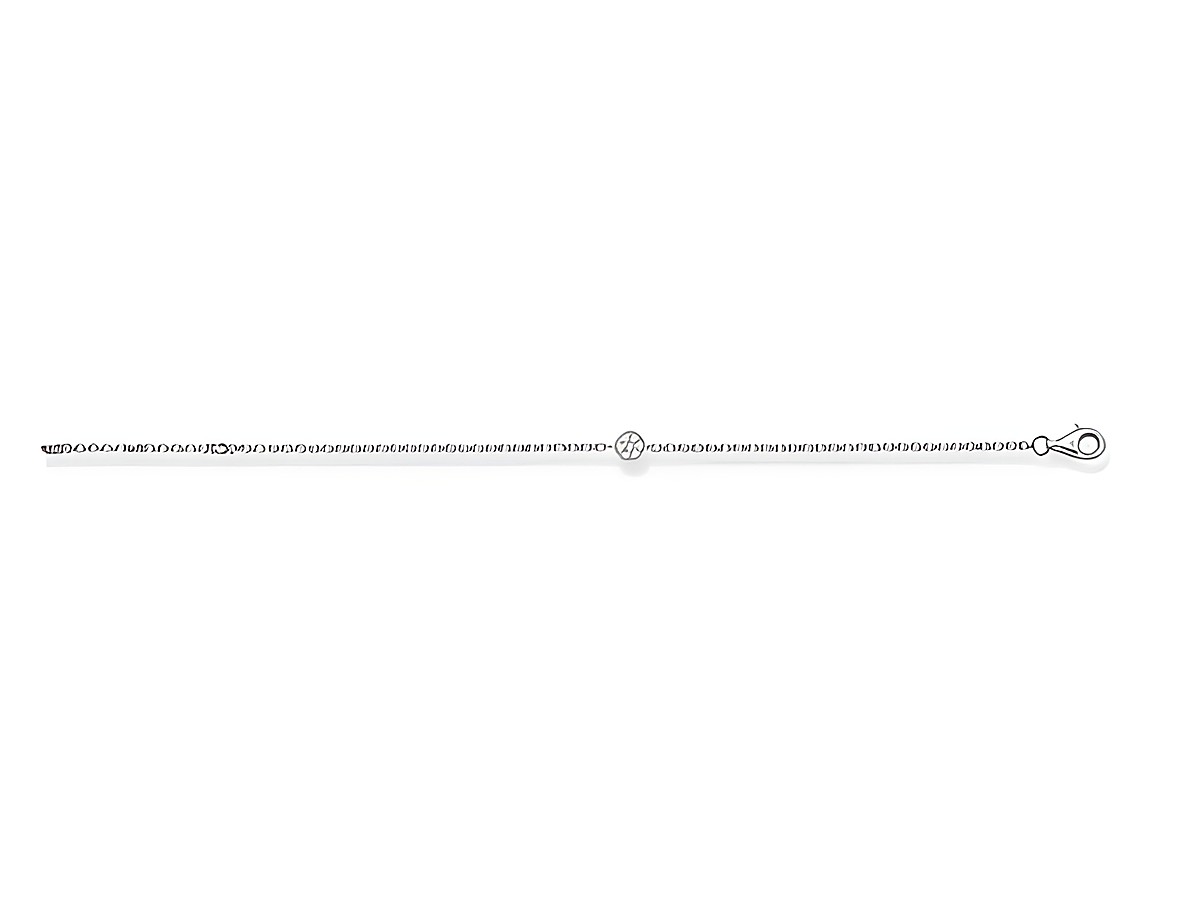 Längenverstellbares Thomas Sabo Armband in 925 Sterling Silber mit einem schlichten Kreis und weißen Zirkonia als Verzierung, geeignet für unterschiedliche Handgelenksgrößen.