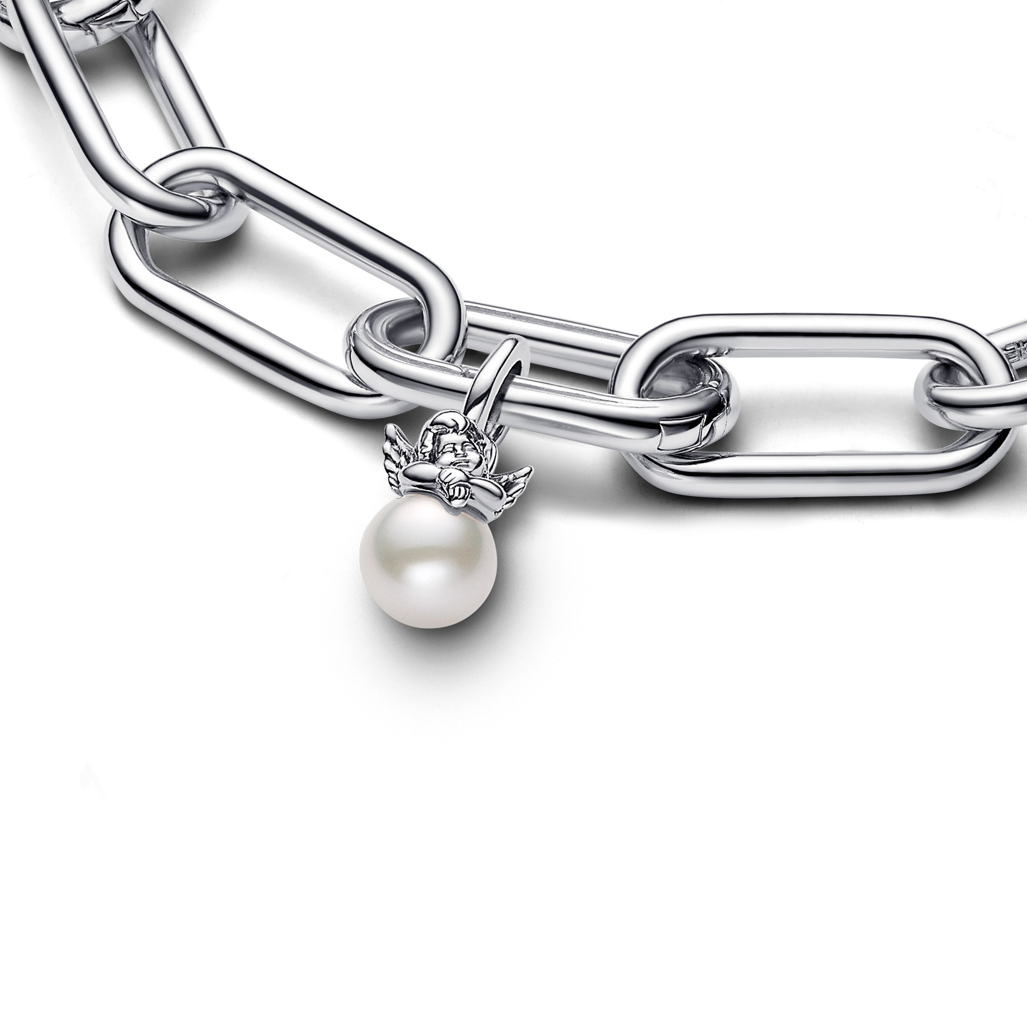 Pandora ME - Amor Mini-Charm-Anhänger - Sterling Silber - Zuchtperle Weiß Ansicht 3 – Ansicht 3