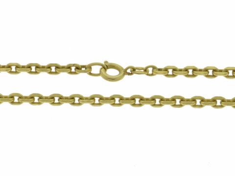 Hochwertige vergoldete Doublé Kette mit Anker-Design, 60 cm lang und 2,8 mm dick, hergestellt von Juwelier Harnisch. Ideal für stilvolle Schmuckkombinationen.