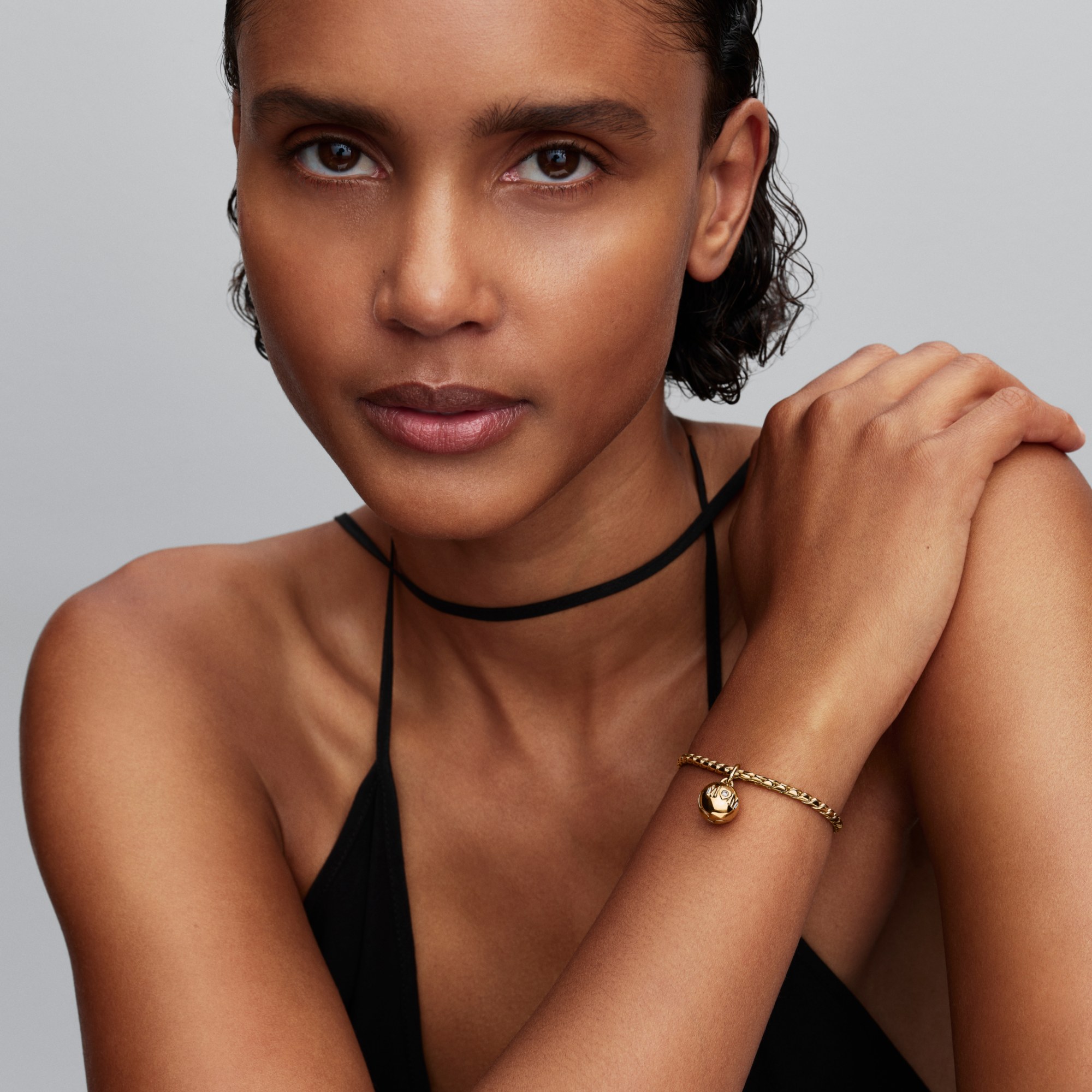 Pandora Mum Kugel zum öffnen Charm - Gelbgold Vergoldung - Emaille + Zirkonia – Ansicht 5
