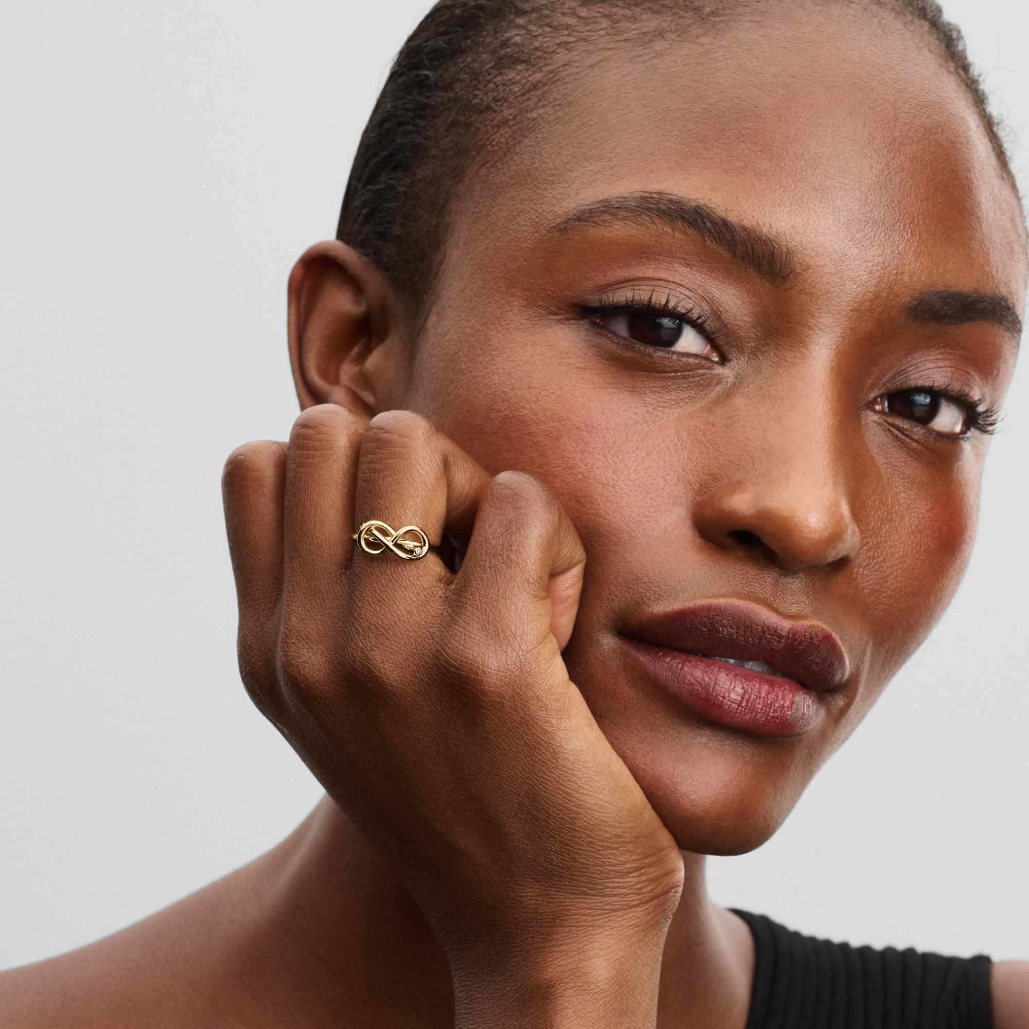 Pandora Ring - Unendlichkeit - Infinity Ring - Gelbgold Vergoldung - Zirkonia – Ansicht 4