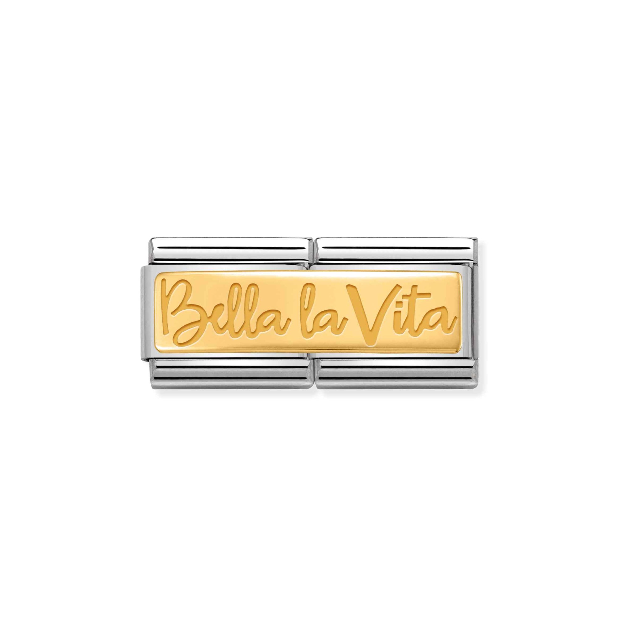 Nomination Composable Classic Charm Bella la Vita - Edelstahl, Gold 750 Gelbgold