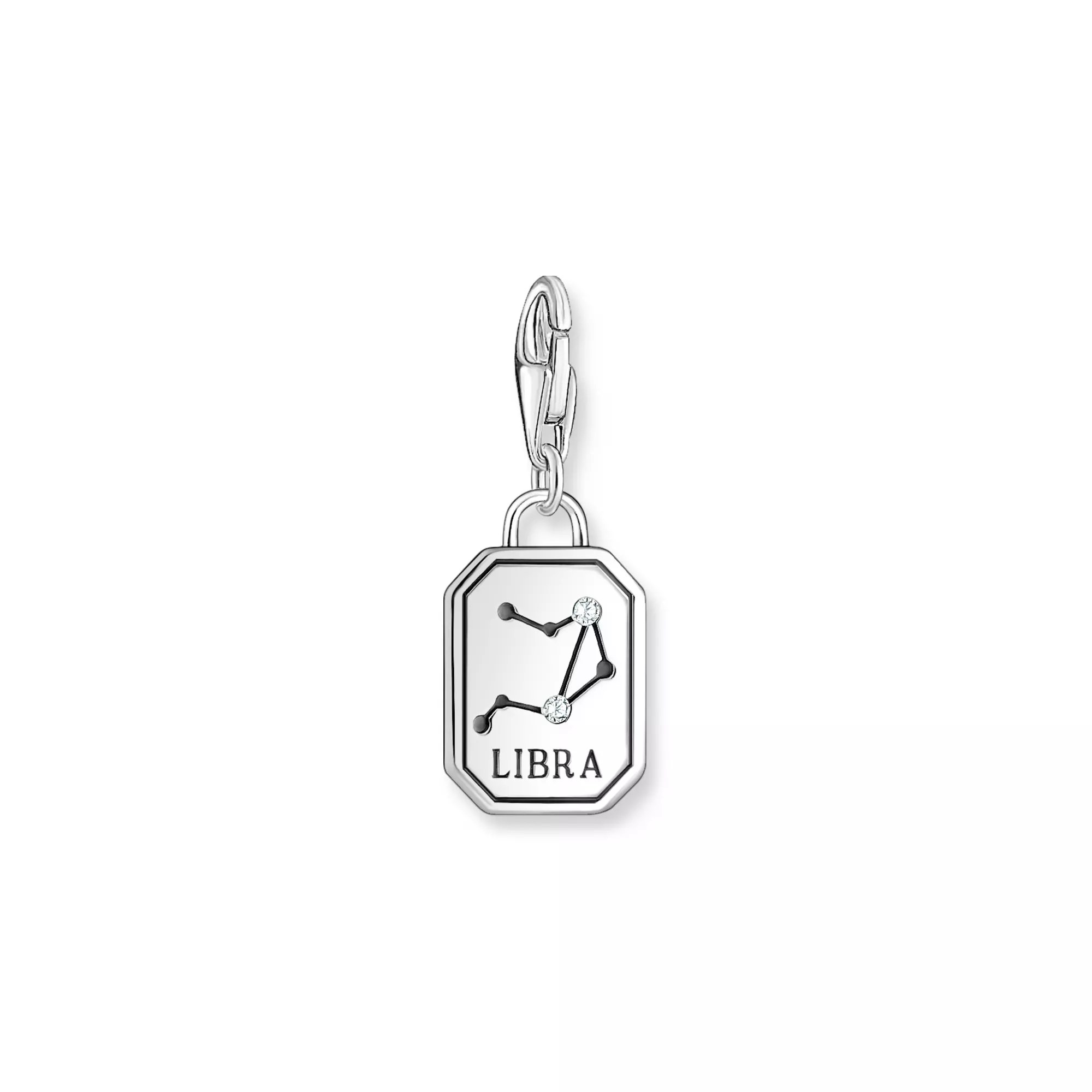 Thomas Sabo Charm-Anhänger - Sternzeichen Waage - Silber gesch. & Zirkonia – Ansicht 2