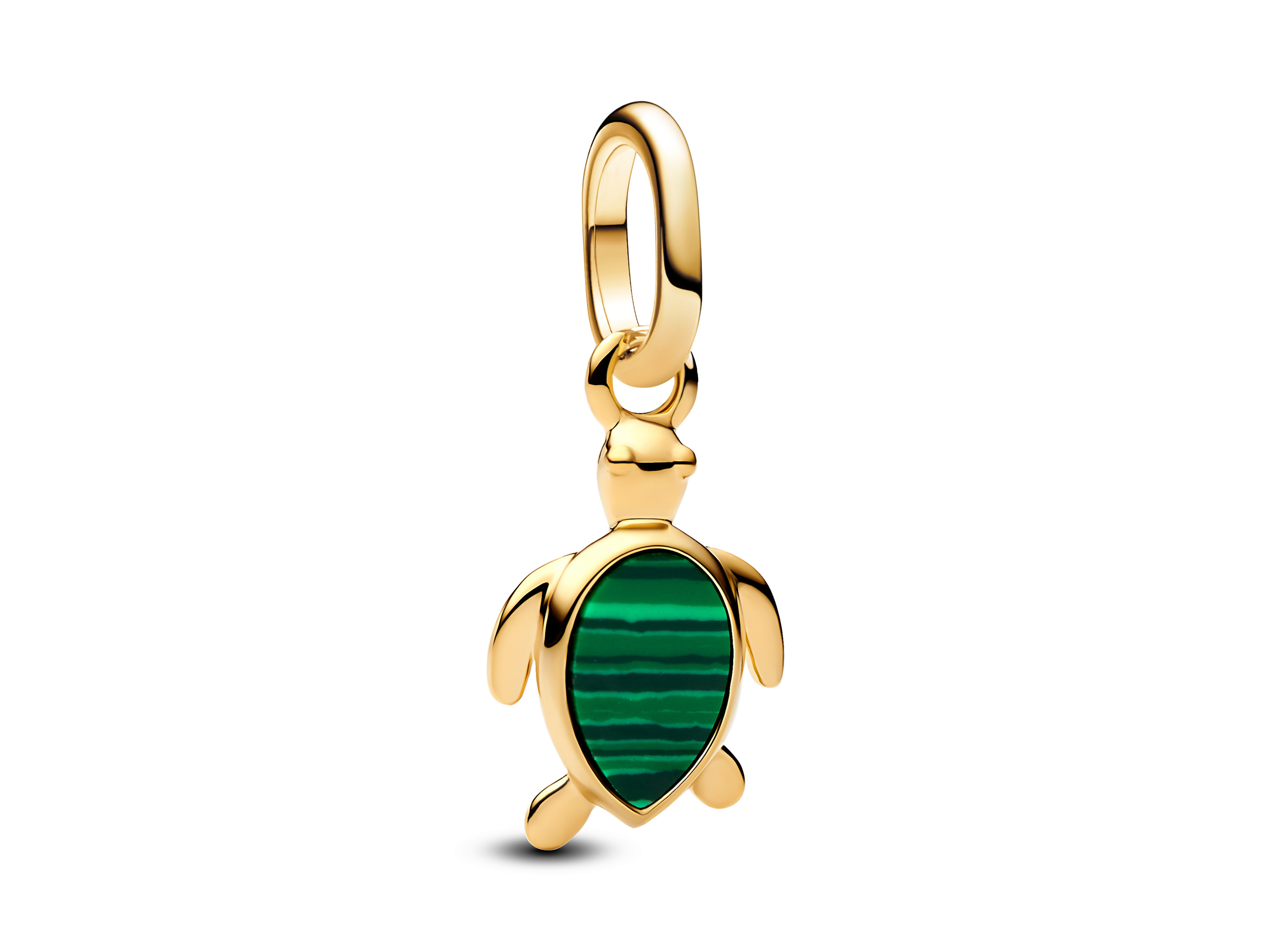 Pandora ME 763823C01 - Grüne Schildkröte Mini-Charm-Anhänger - Gelbgold Vergoldung 