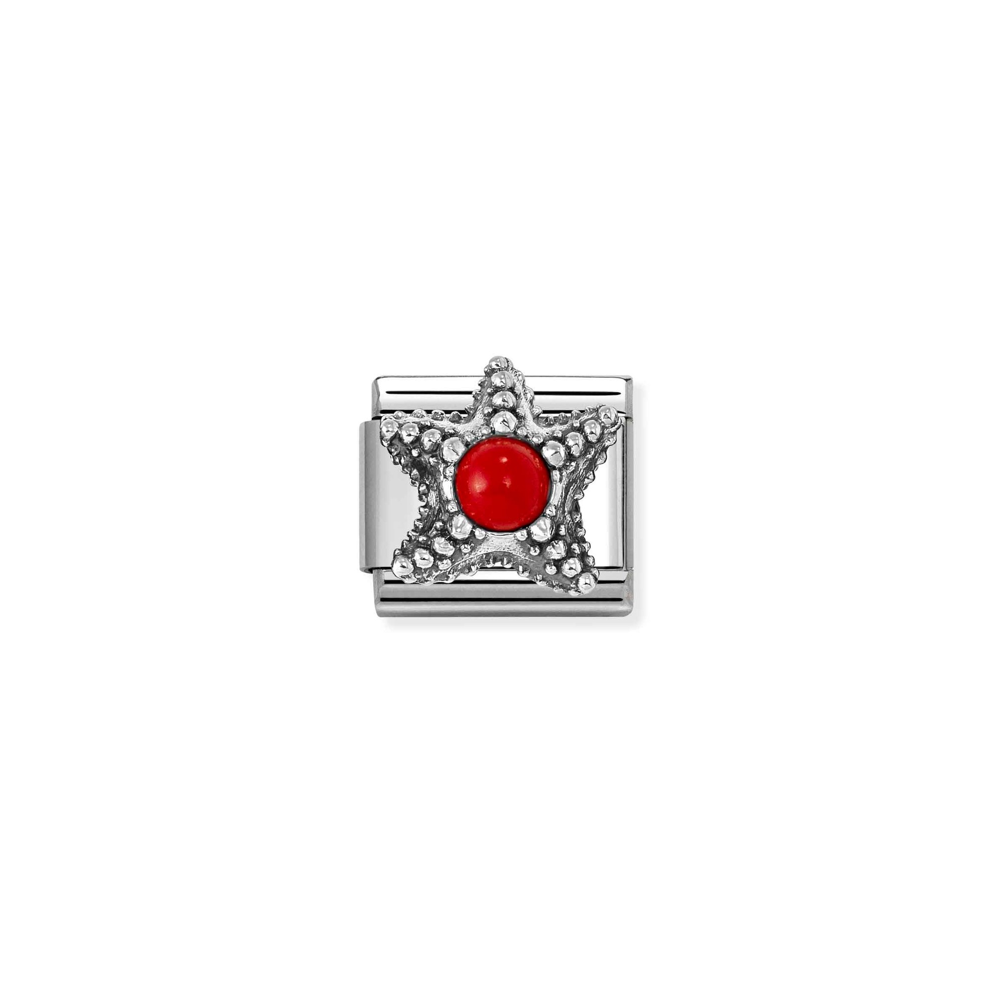 Nomination Composable Classic Charm Seestern Koralle rot - Edelstahl, Sterling Silber – Ansicht 2