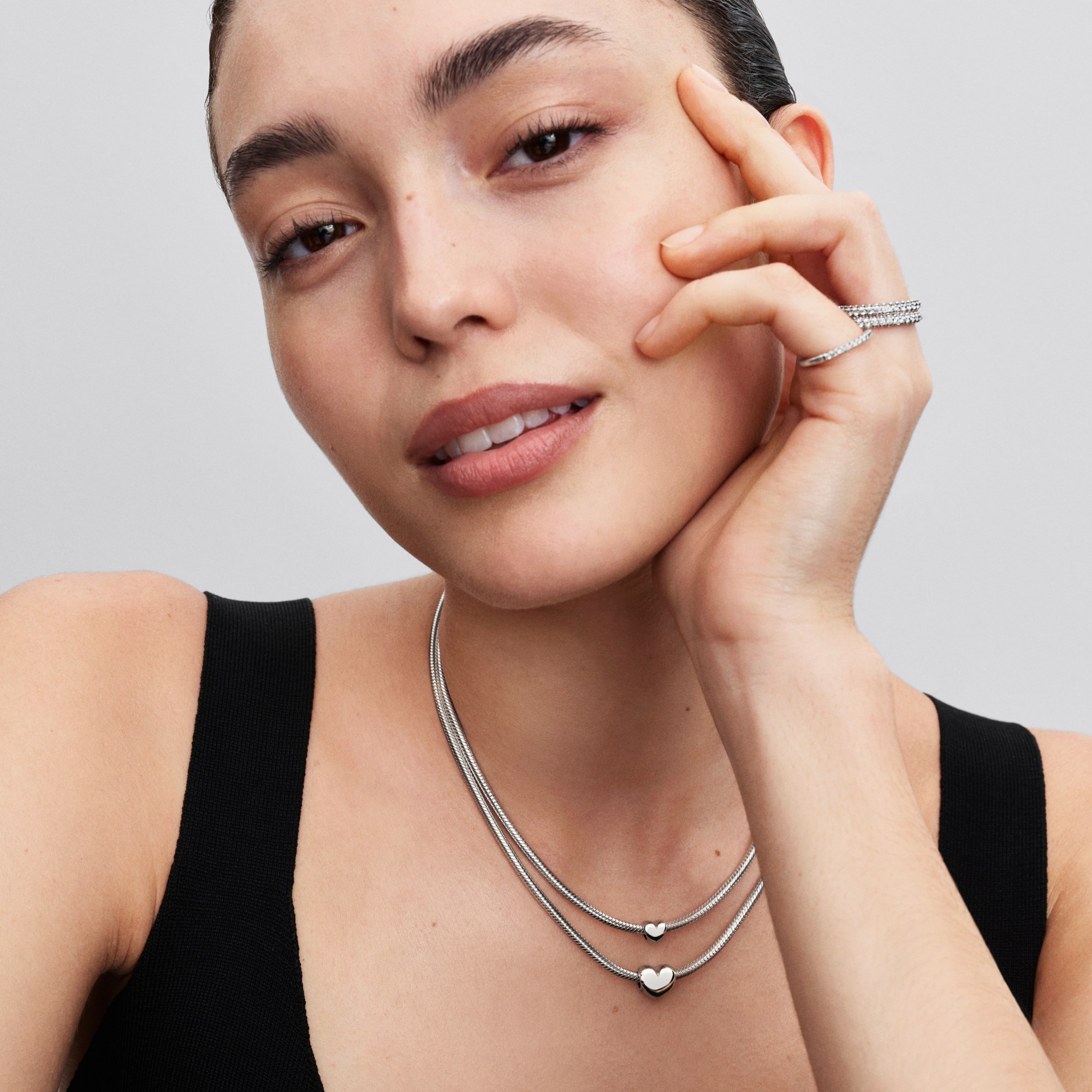 Pandora Herz gewölbt Mini-Charm - 0,8 cm - Sterling Silber – Ansicht 3