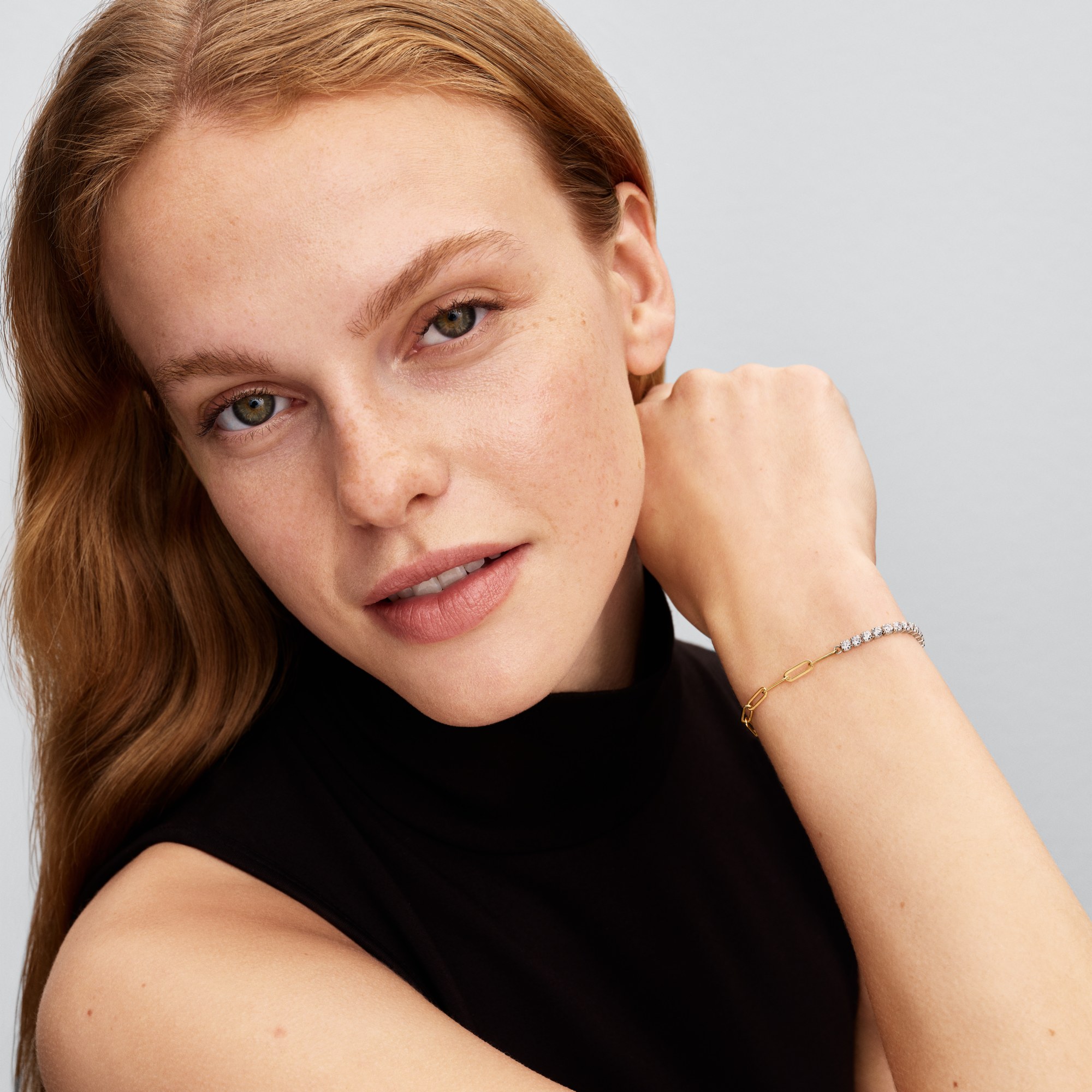 Pandora Glieder und Tennisarmband - Sterling Silber & Gelbgold Vergoldung - Zirkonia – Ansicht 2