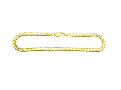 Flachpanzer Gold 333 Panzer Armband in 19 cm Länge und 3,6 x 1,3 mm Stärke, gefertigt von Juwelier Harnisch, zeigt ein feines, glänzendes Design in hochwertigem Gold.