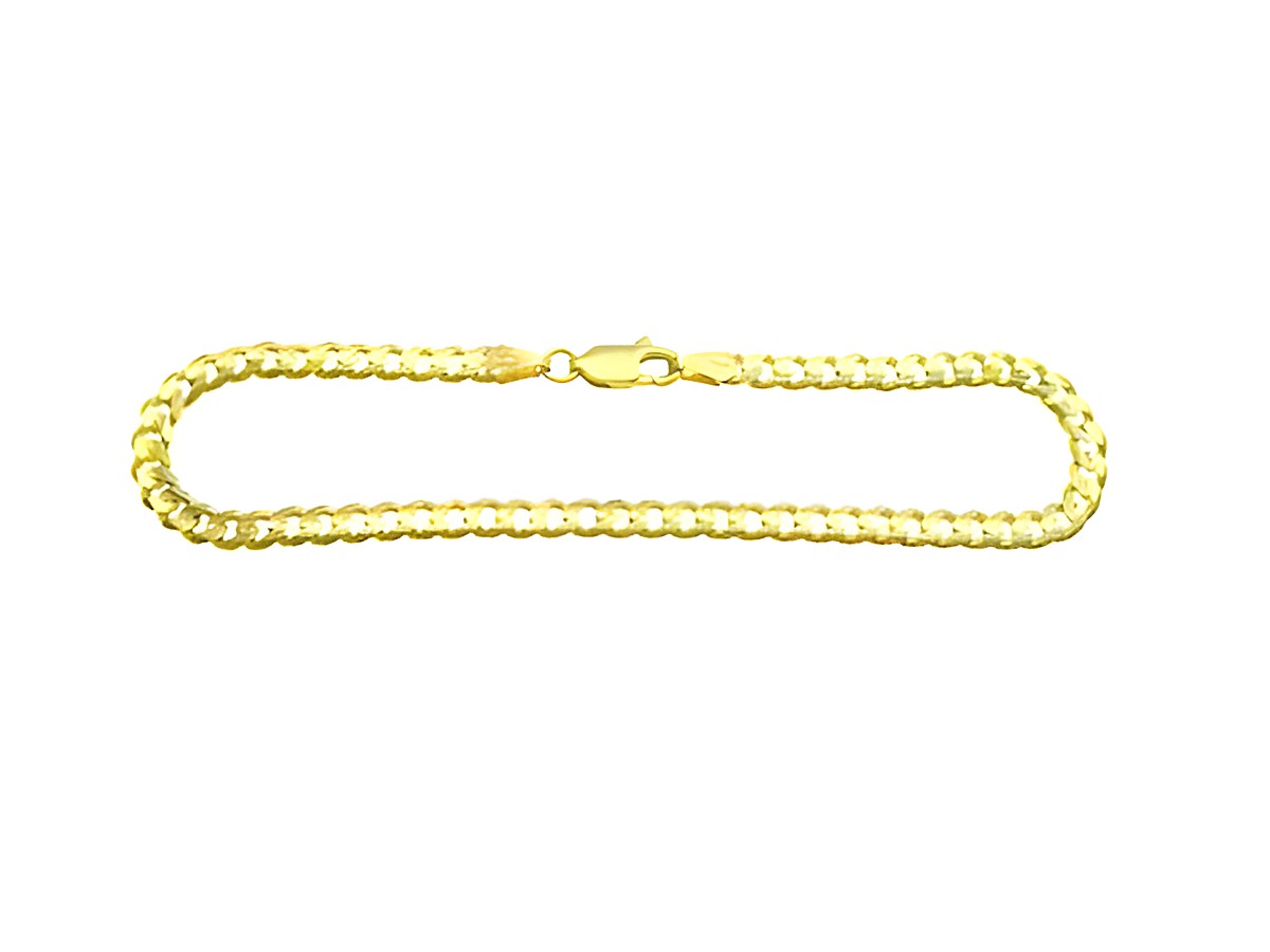 Flachpanzer Gold 333 Panzer Armband in 19 cm Länge und 3,6 x 1,3 mm Stärke, gefertigt von Juwelier Harnisch, zeigt ein feines, glänzendes Design in hochwertigem Gold.