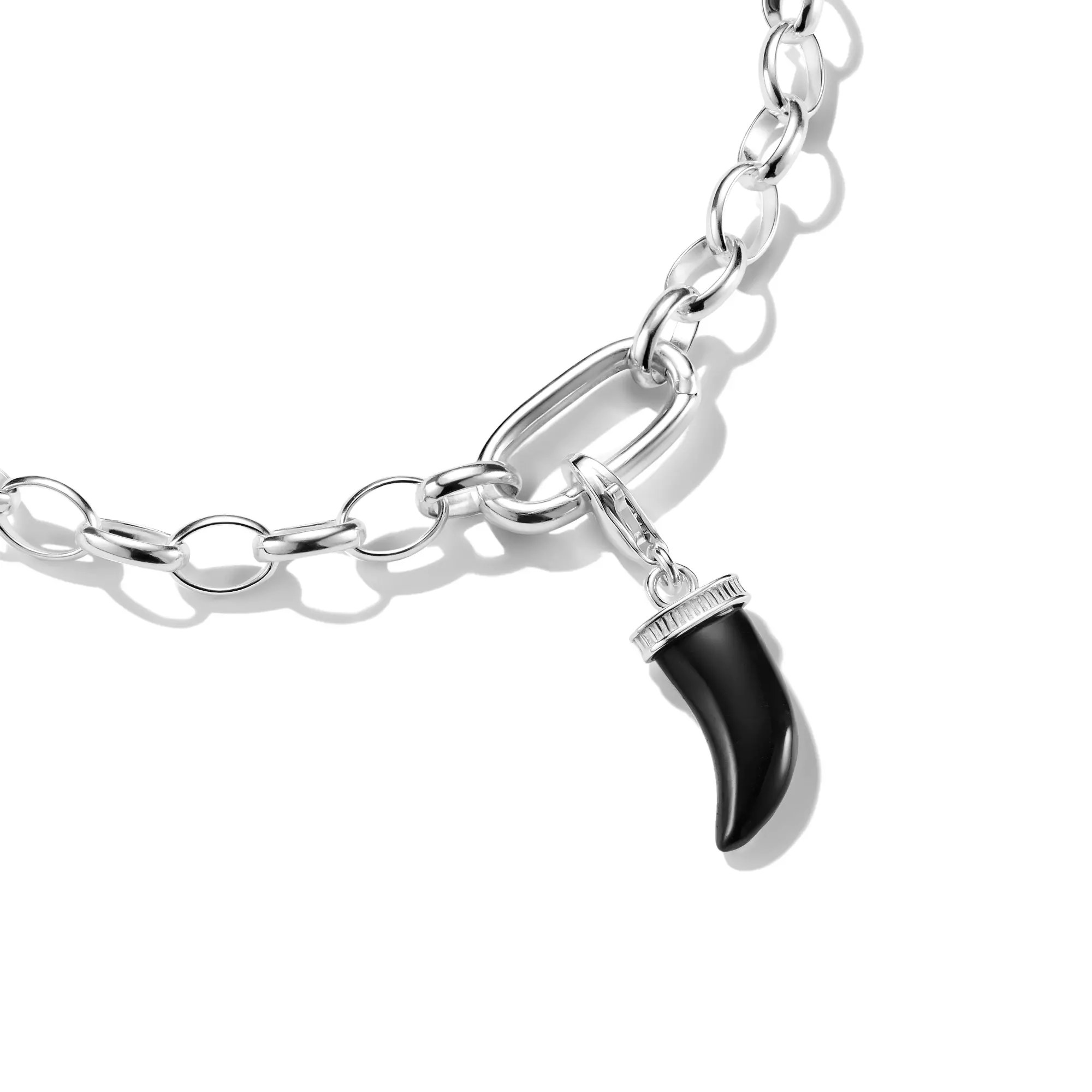 Thomas Sabo Connect - Good Luck Rodeo Zahn-Charm Obsidian - Silber & Obsidian - Schwarz - Charm mit Öse – Ansicht 2