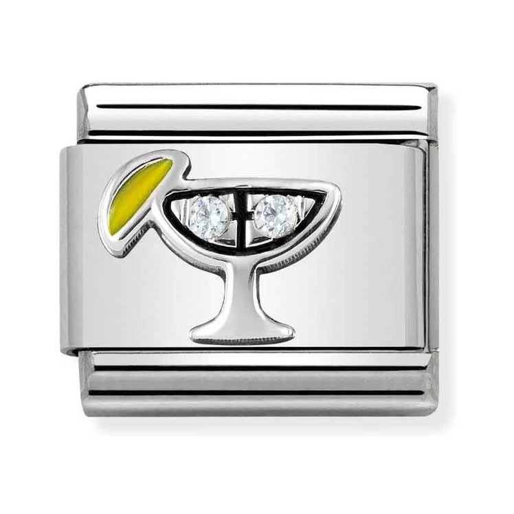 Nomination Composable Classic Charm Cocktail Zirkonia - Edelstahl, Sterling Silber, Zirkonia