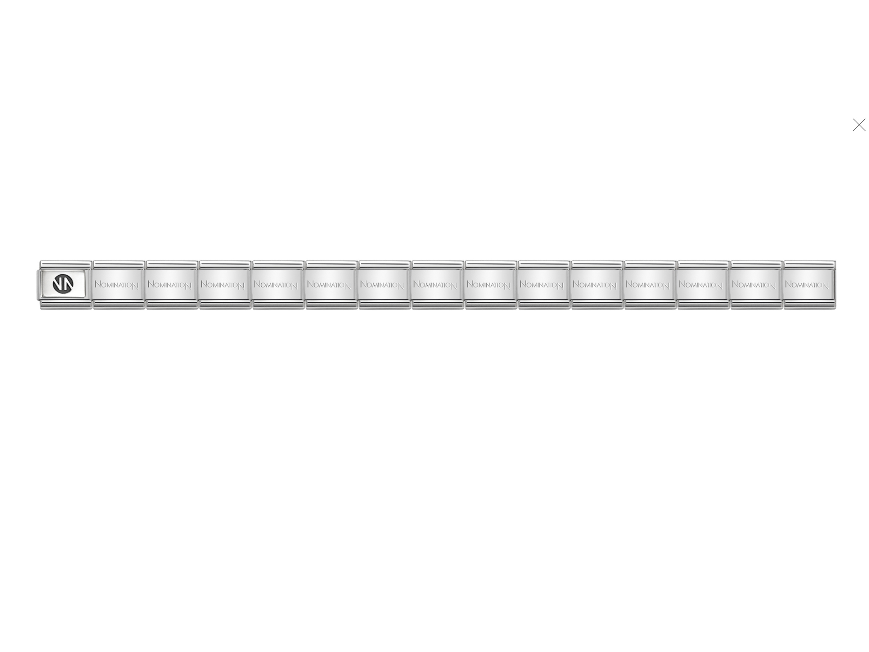 Nomination Grundarmband CLASSIC - SILBER - 18 Elemente - Edelstahl - mit Markenelement - 530300 SI - 18 cm