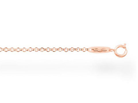 Erbskette von Thomas Sabo aus Silber vergoldet in Roségold, 70 cm lang, ohne Anhänger, elegantes Design mit praktischem Karabinerverschluss.