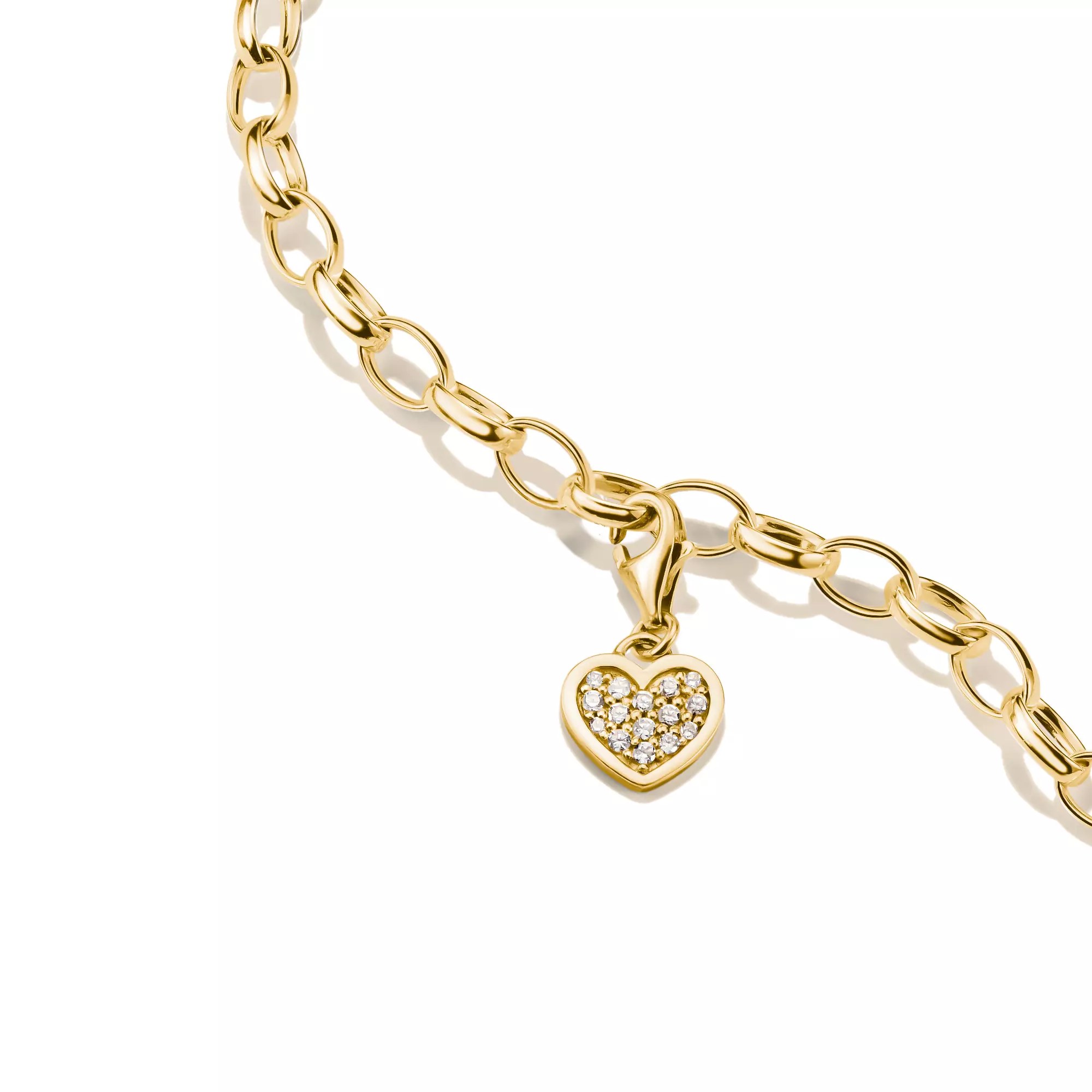 Thomas Sabo Charm Herz - 18k Gelbgold Vergoldung - Zirkonia – Ansicht 2