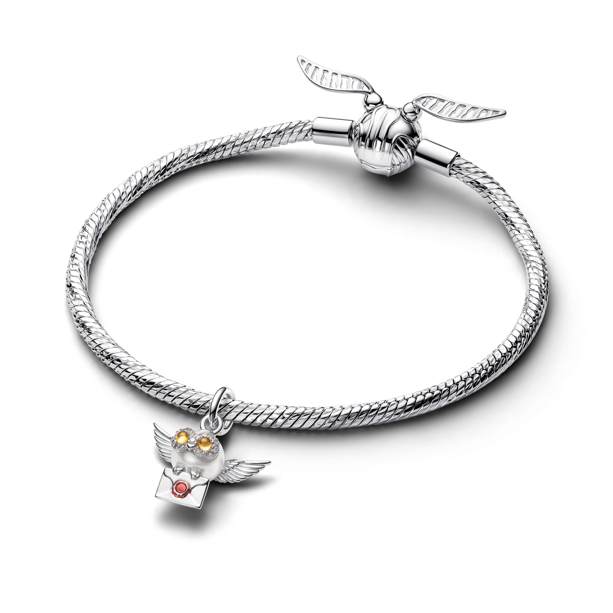 Pandora Harry Potter - Hänge-Charm Eule mit Brief - Sterling Silber – Ansicht 3