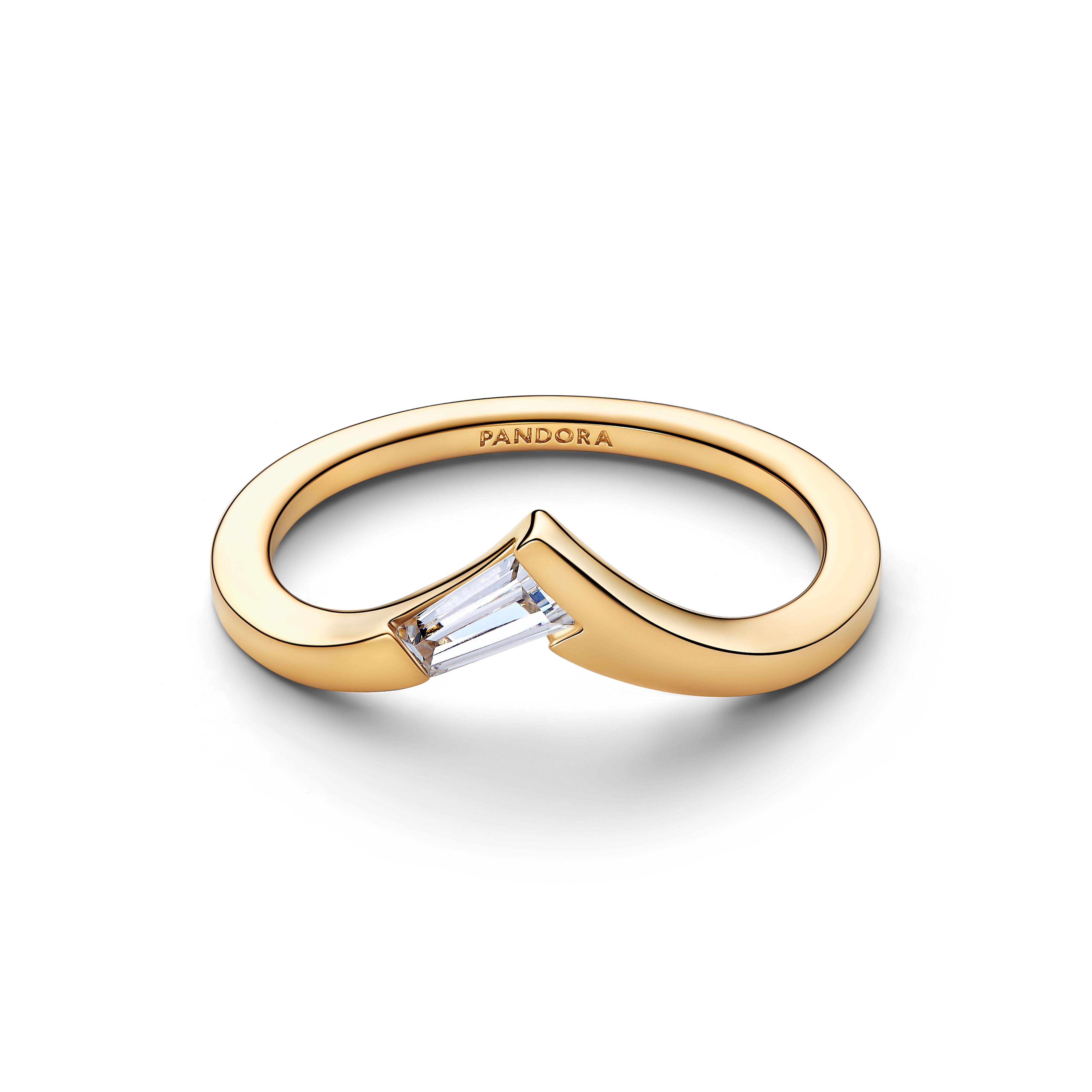 Pandora Timeless - Ring Tiara Baguette - Gelbgold Vergoldung – Ansicht 2