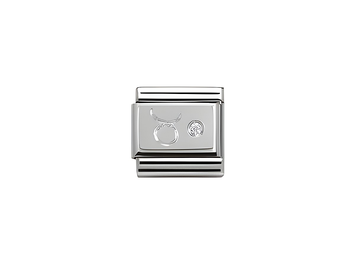 Zeigt das Sternzeichen Stier aus Silber mit Zirkonia, das Design ist elegant und schlicht gehalten, ideal für individuelles Schmuckdesign und sollte in jedem Schmuckkästchen sein.