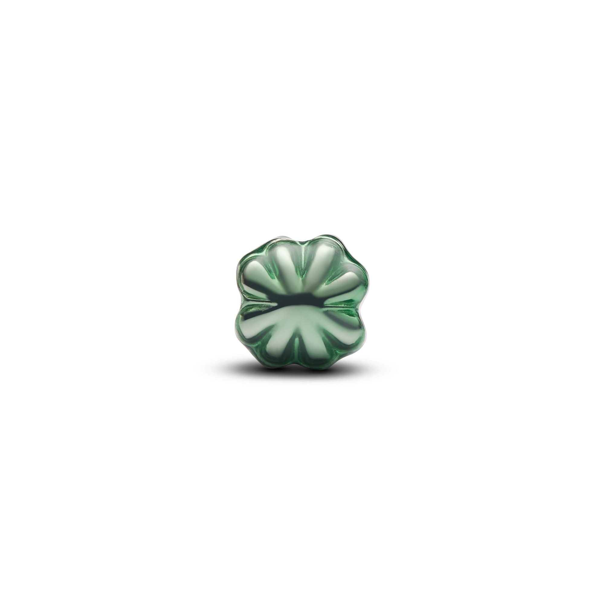 Pandora Grünes Kleeblatt Mini-Charm - Sterling Silber - Emaille Grün – Ansicht 2