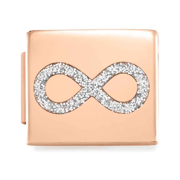 Nomination Classic GLAM Link Edelstahl mit Emaille Roségold - Infinity - Unendlichkeit