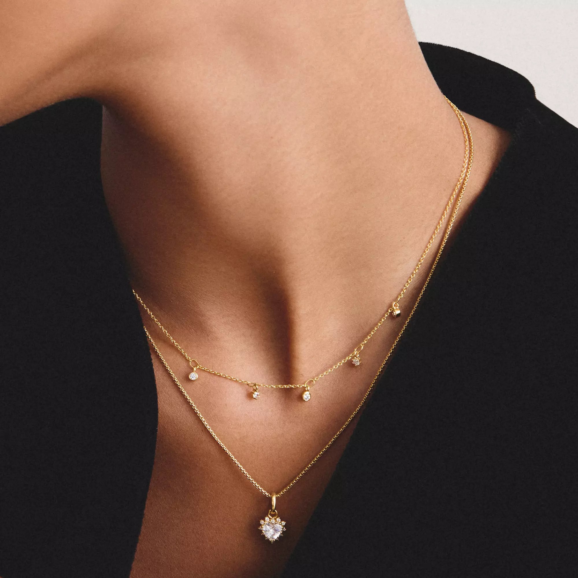 Thomas Sabo Kette mit weißem Zirkonia – vergoldet – 45 cm – Ansicht 3