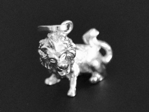 Löwe - Weißgold Anhänger - Handarbeit - 750 Weißgold, Hersteller: Juwelier Harnisch, Tiere.