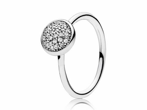 PANDORA - 191009CZ Glänzendes Tröpfchen - Silber Ring - Zirkonia - Gr. 52