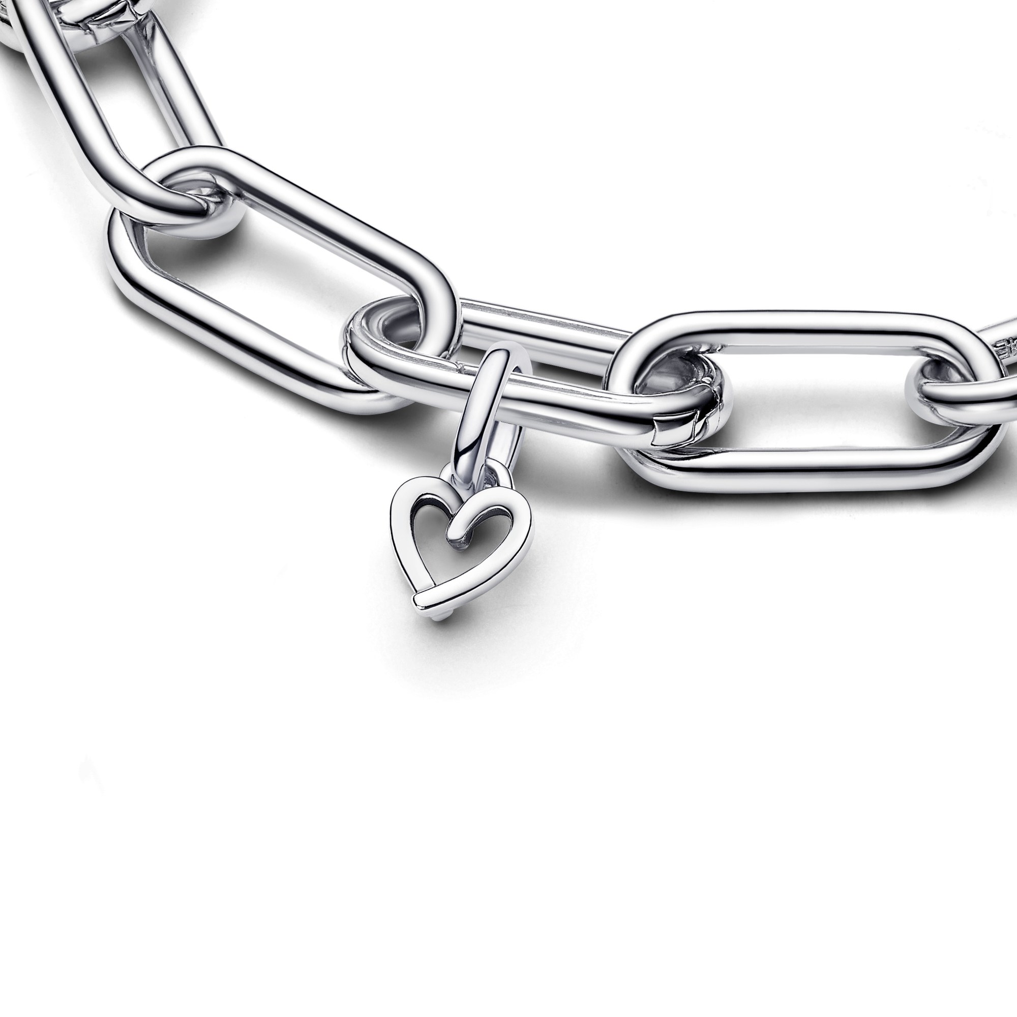 Pandora ME Charms - Freehand Heart Mini-Anhänger-Charm - Sterling Silber Ansicht 3 – Ansicht 3