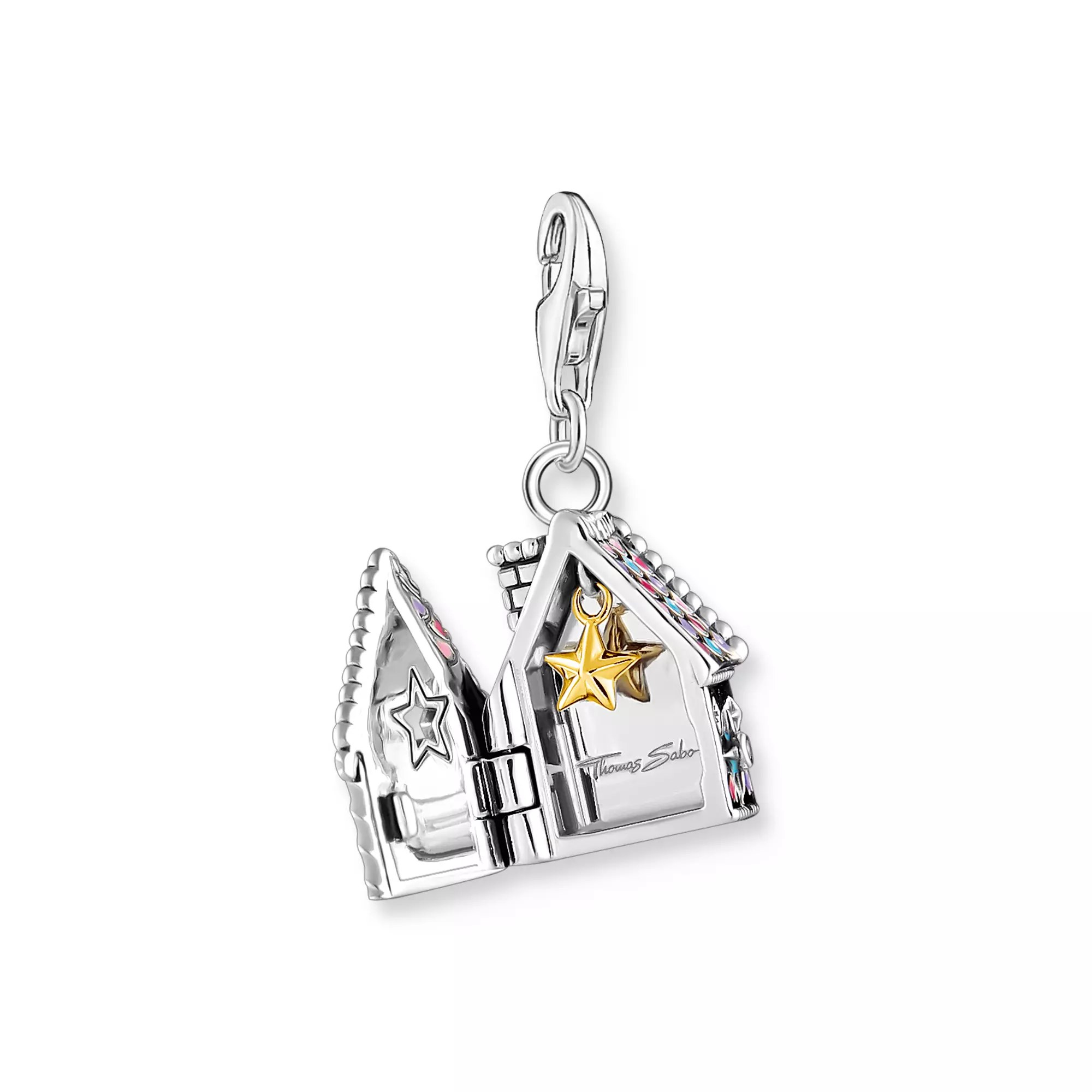 Thomas Sabo Charm-Anhänger - Lebkuchenhaus - Silber gesch. & Glas-Keramik Stein – Ansicht 3