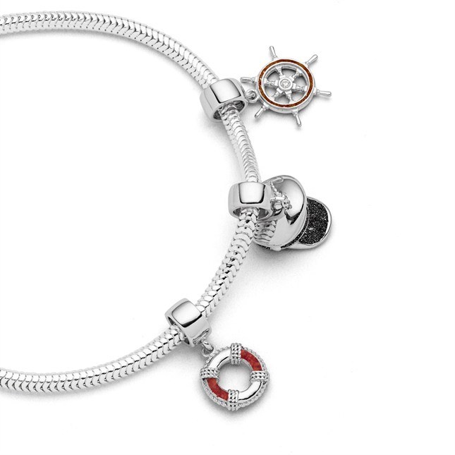 DUR Charm Rettungsring Koralle - Sterling Silber - Koralle – Ansicht 2