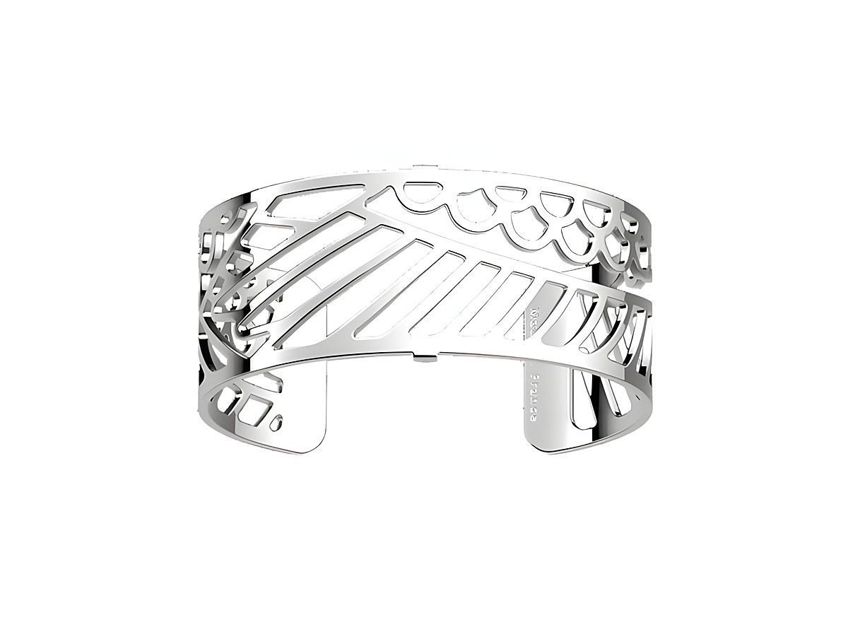 Armreif von Les Georgettes, Modell IBIS 7035567, 25 mm in Silber, filigranes Design mit geschwungenen und geometrischen Mustern, elegant und modern.