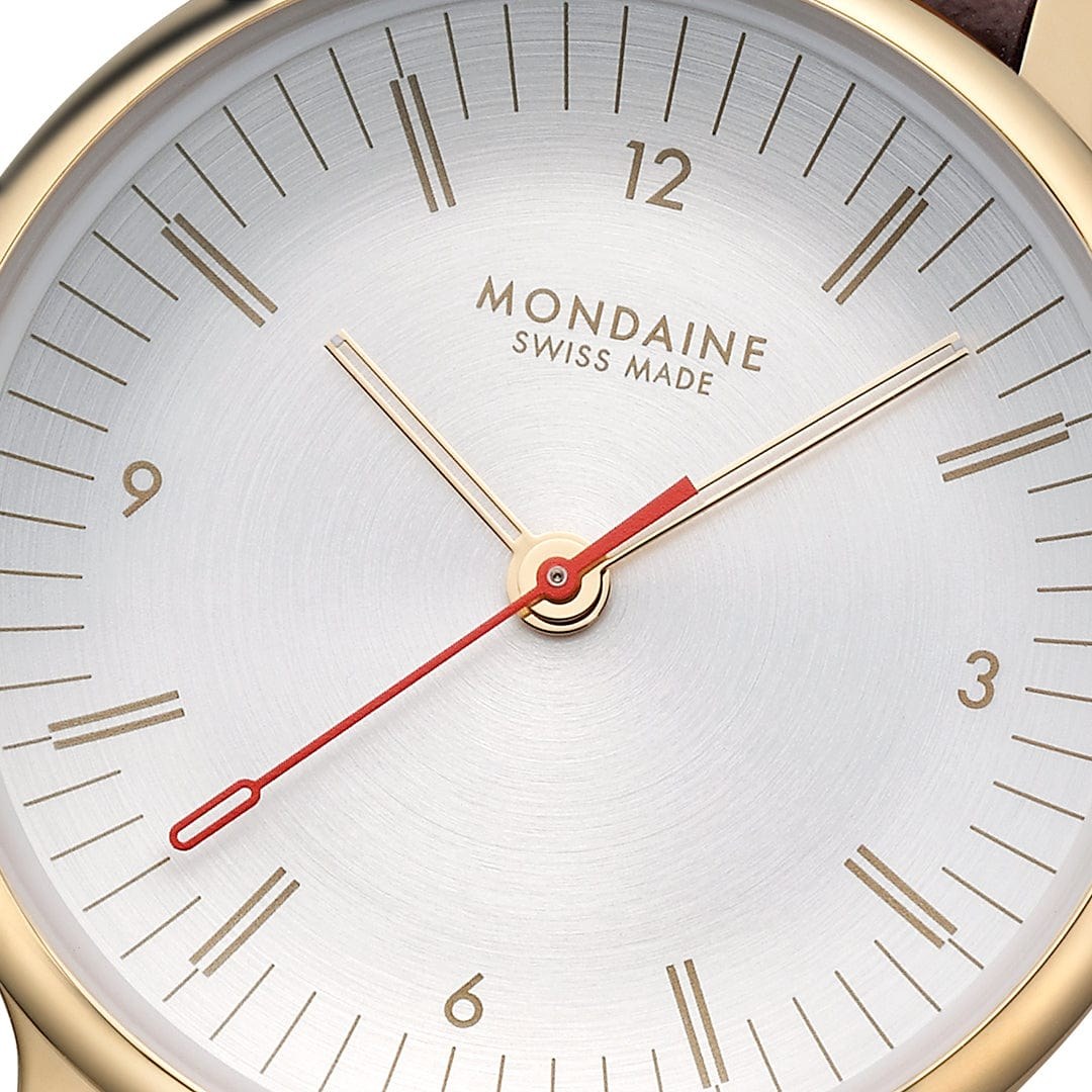 Mondaine Uhr - Doppio - Braun - 33 mm – Ansicht 5