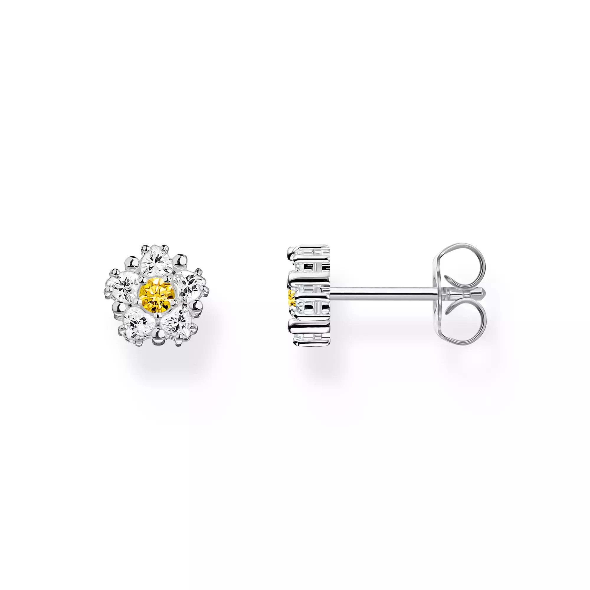 Thomas Sabo Ohrstecker Blume Lovely Daisy klein Silber – GELB – Ansicht 2