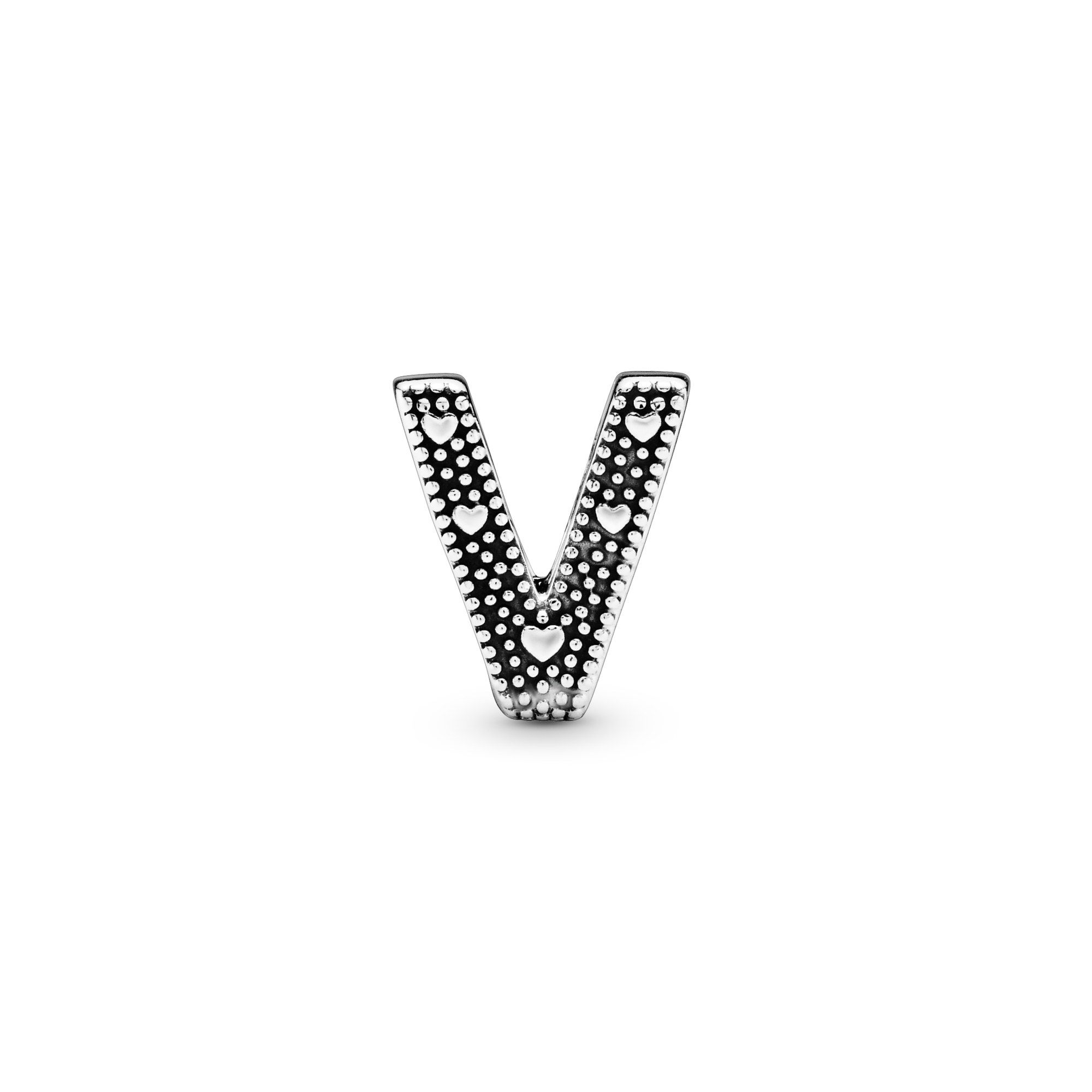 PANDORA Charm - Buchstabe V - Letter V - 925 Sterling Silber – Ansicht 2