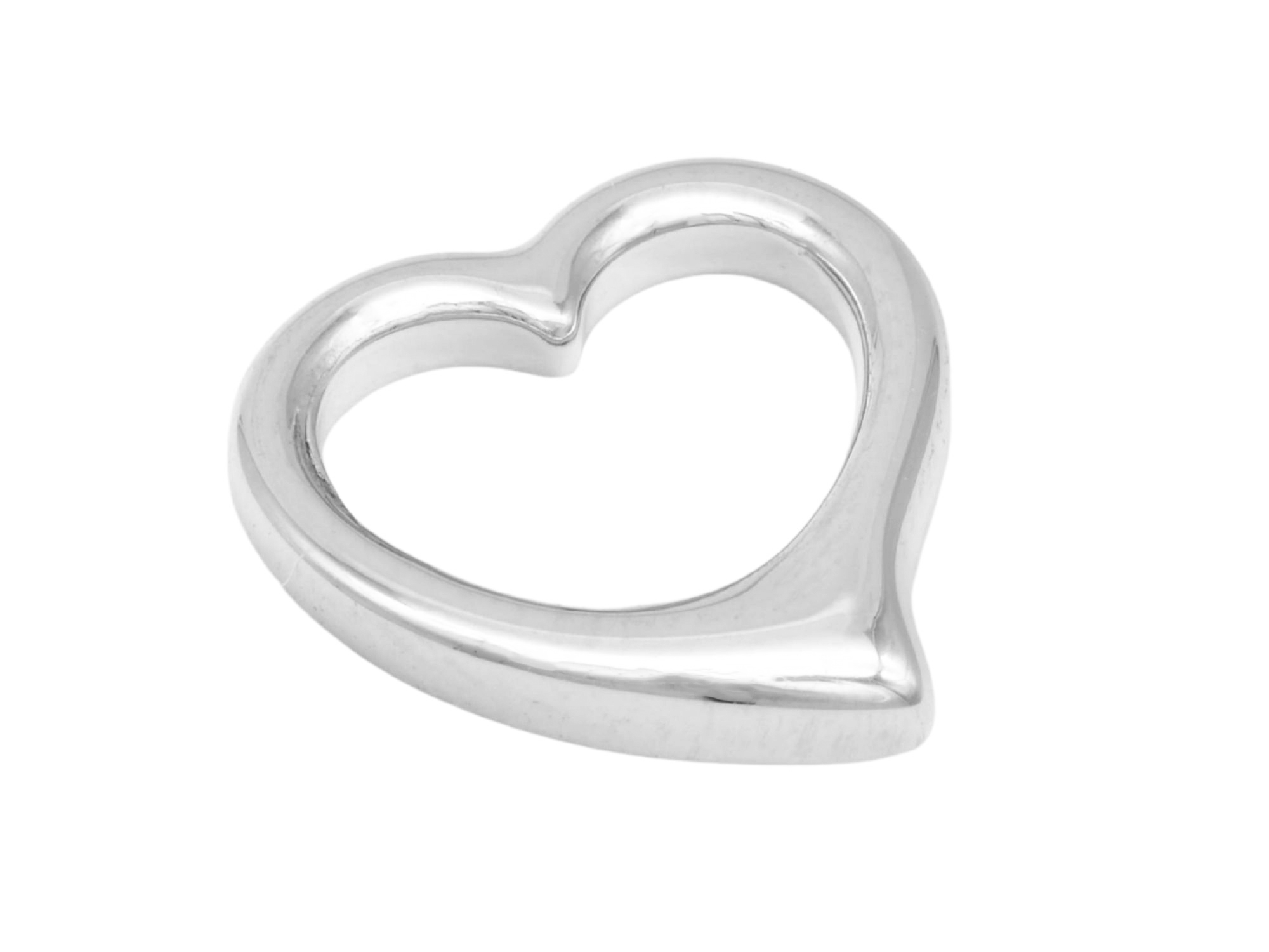 Anhänger Herz - elegant - Sterling Silber poliert rhodiniert