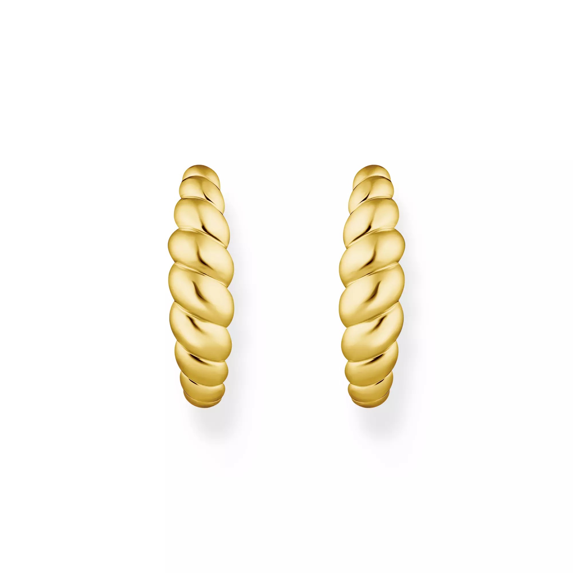 Thomas Sabo Creolen organische Formen vergoldet – Silber – Ansicht 3