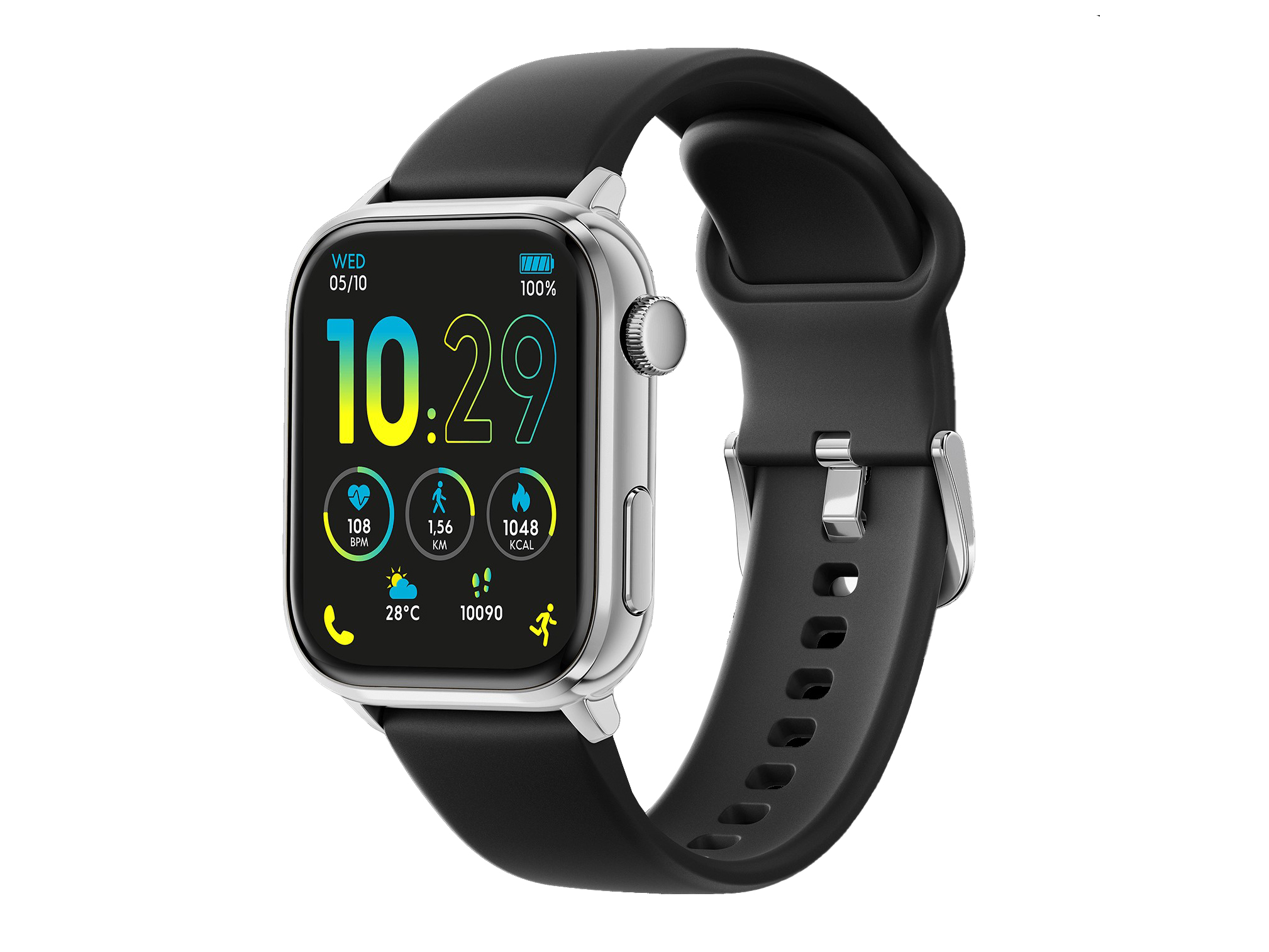 Die Smartwatch Ice Watch 024301 ICE smart 3.0 in Silber und Schwarz bietet ein 1,78 Zoll Display mit vielfältigen Fitness- und Gesundheitsfunktionen, ideal für moderne Nutzer.