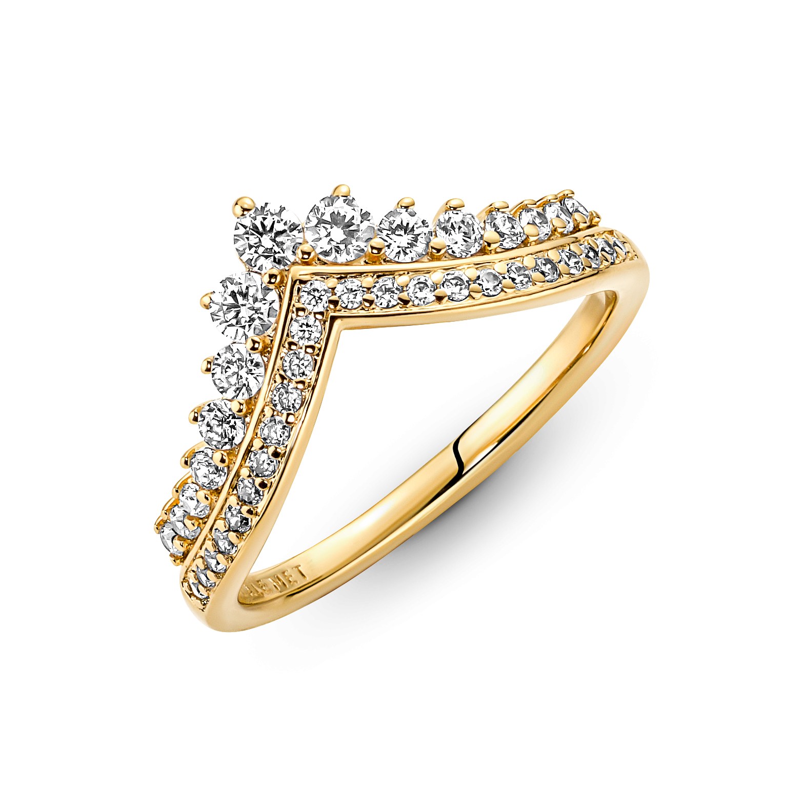 Pandora zeitloser Wunsch Tiara Ring - Gelbgold vergoldet - Zirkonia – Ansicht 4