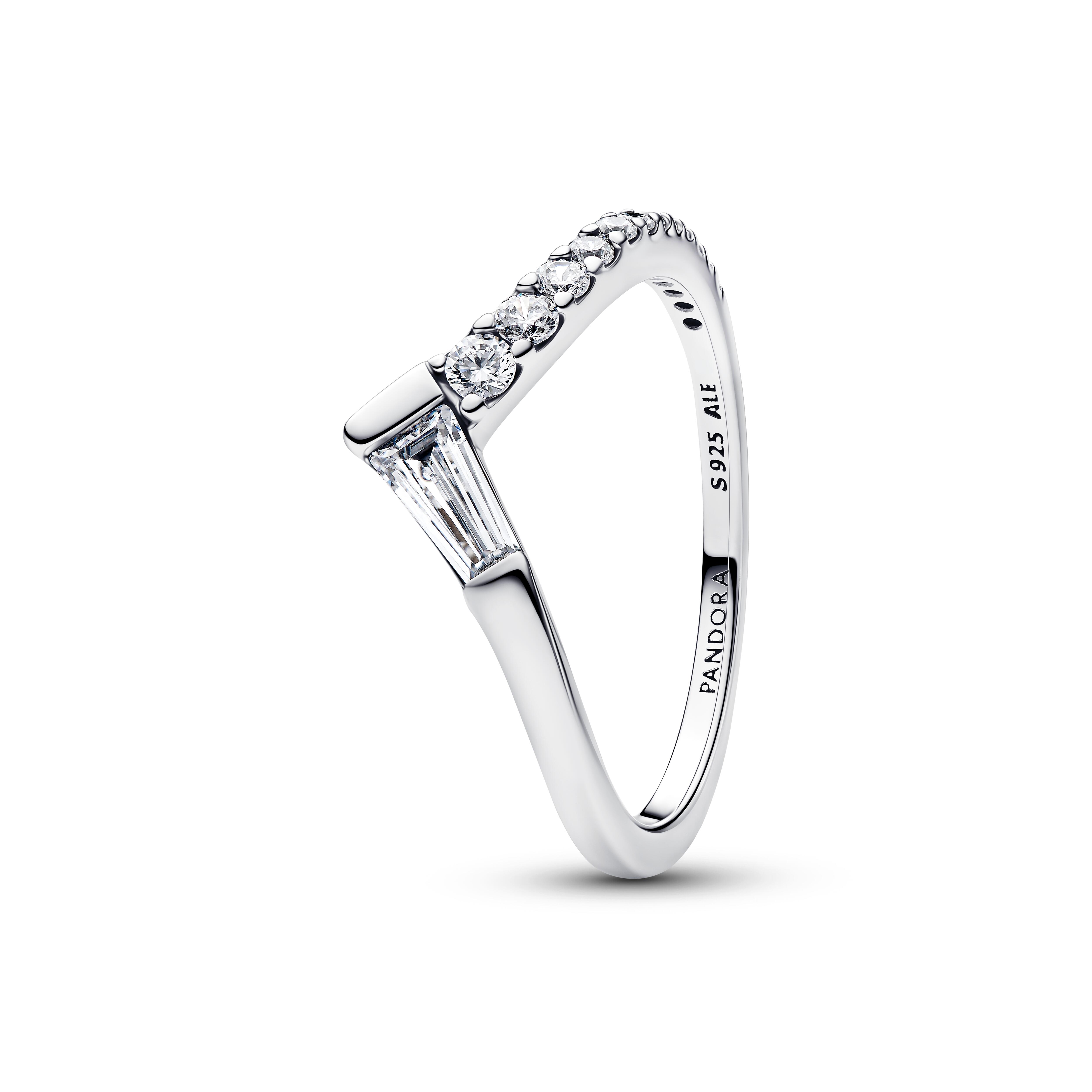 Pandora Timeless - Pavé-Bandring Tiara Baguette - Sterling Silber - Gr. 60 - 195085C01-60
