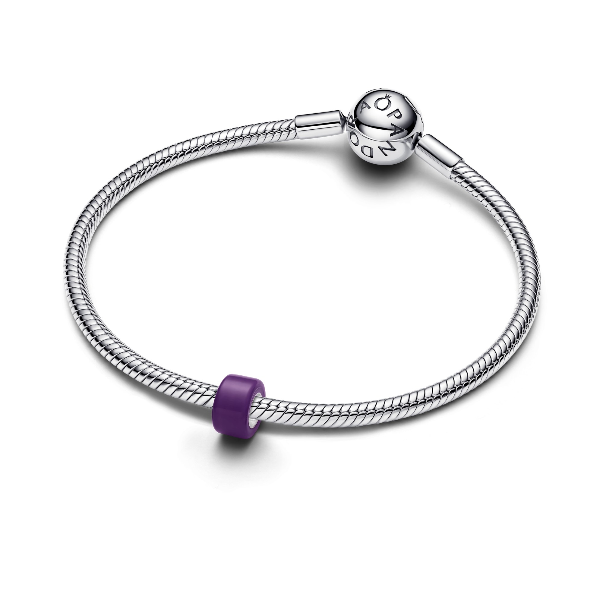 Pandora Violettes Murano-Glas Mini-Charm - Sterling Silber - Murano Glas Lila – Ansicht 3