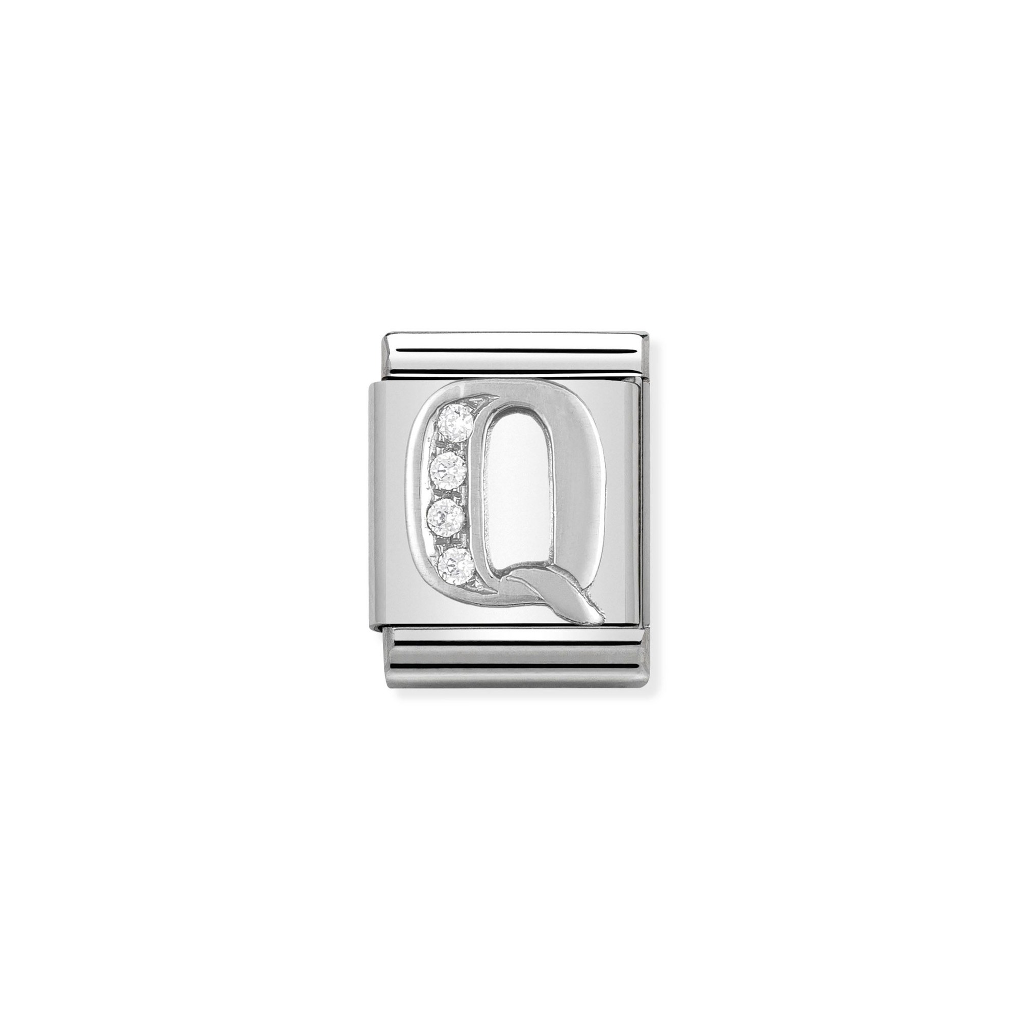 Nomination Composable Big Charm Buchstabe Q - Silber 925, Zirkonia