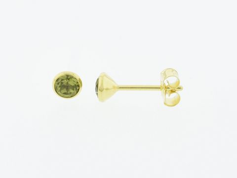 Gold Ohrringe Kelch 333 Gold charmant mit Peridot Stecker 4,3mm Hersteller Juwelier Harnisch weitere Steine.