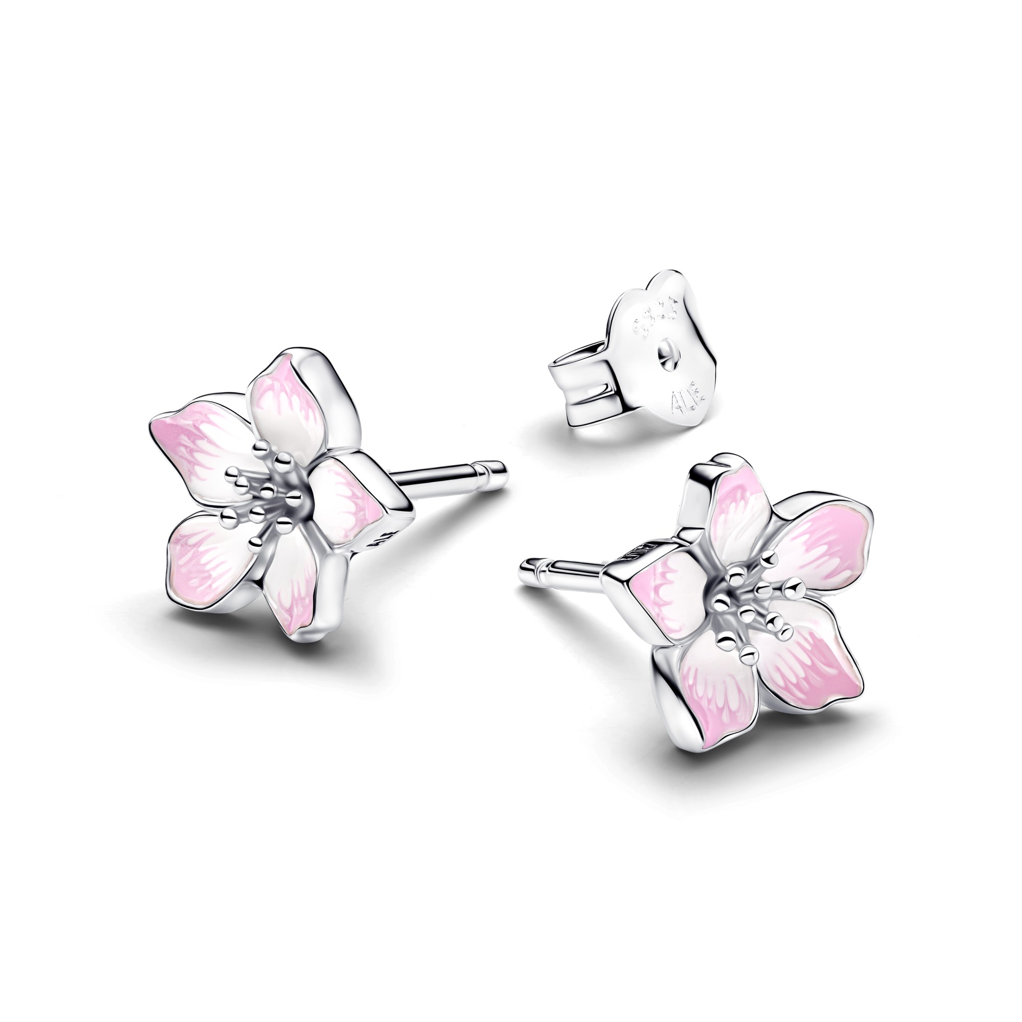 Pandora Kirschblüte Ohrstecker - Sterling Silber - Emaille – Ansicht 2