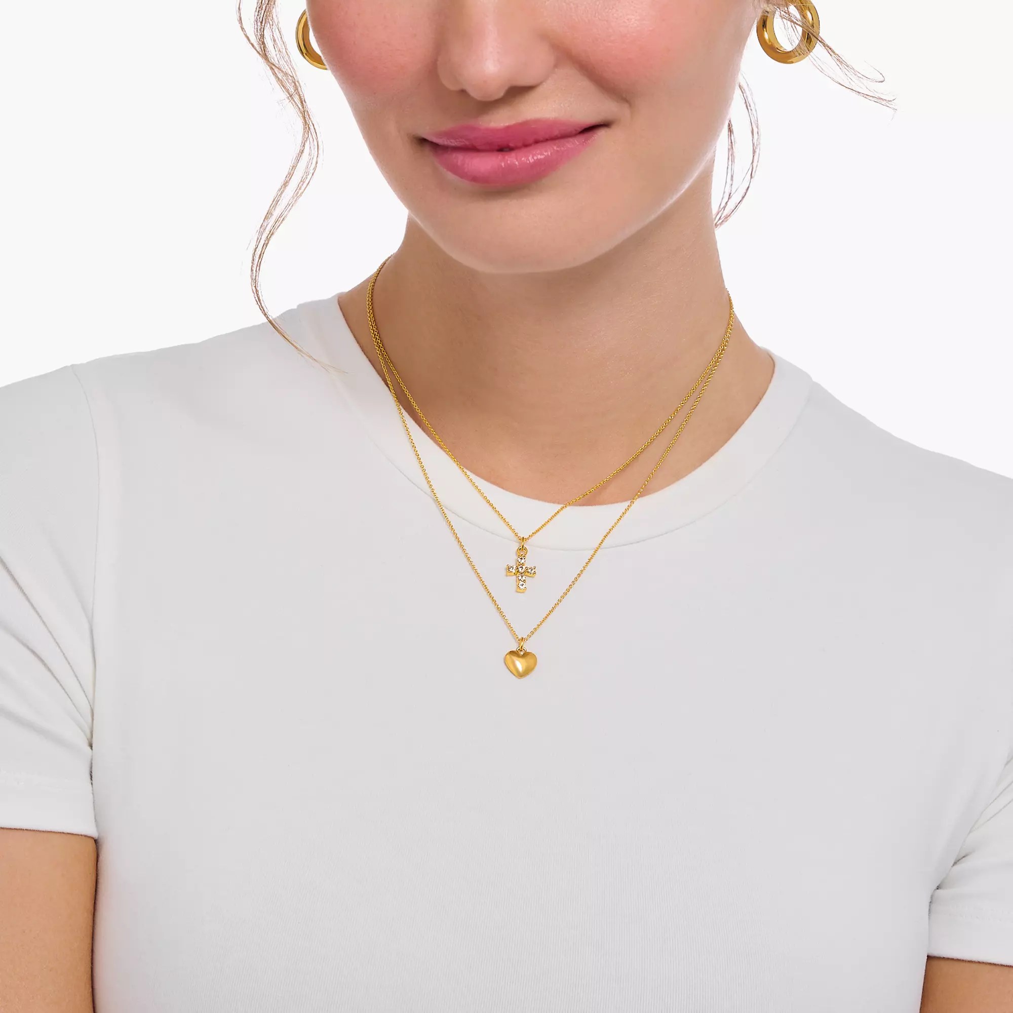 Thomas Sabo Kette - Herz - Silber Gelbgold verg. - 38 bis 45 cm – Ansicht 2