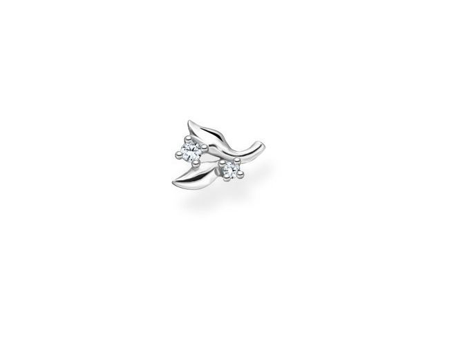 Thomas Sabo Charming Ohrstecker aus Sterling Silber mit Zirkonia in weiß, schlichtes und elegantes Design, ideal für jeden Anlass, stilvoller Ohrschmuck für Damen.