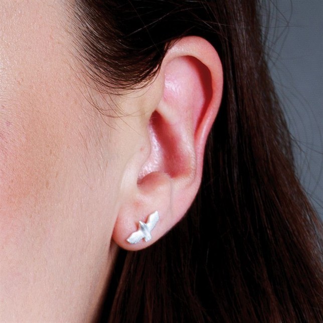 DUR Schmuck O5300 - Sterling Silber Ohrringe Ohrstecker Möwe – Ansicht 2