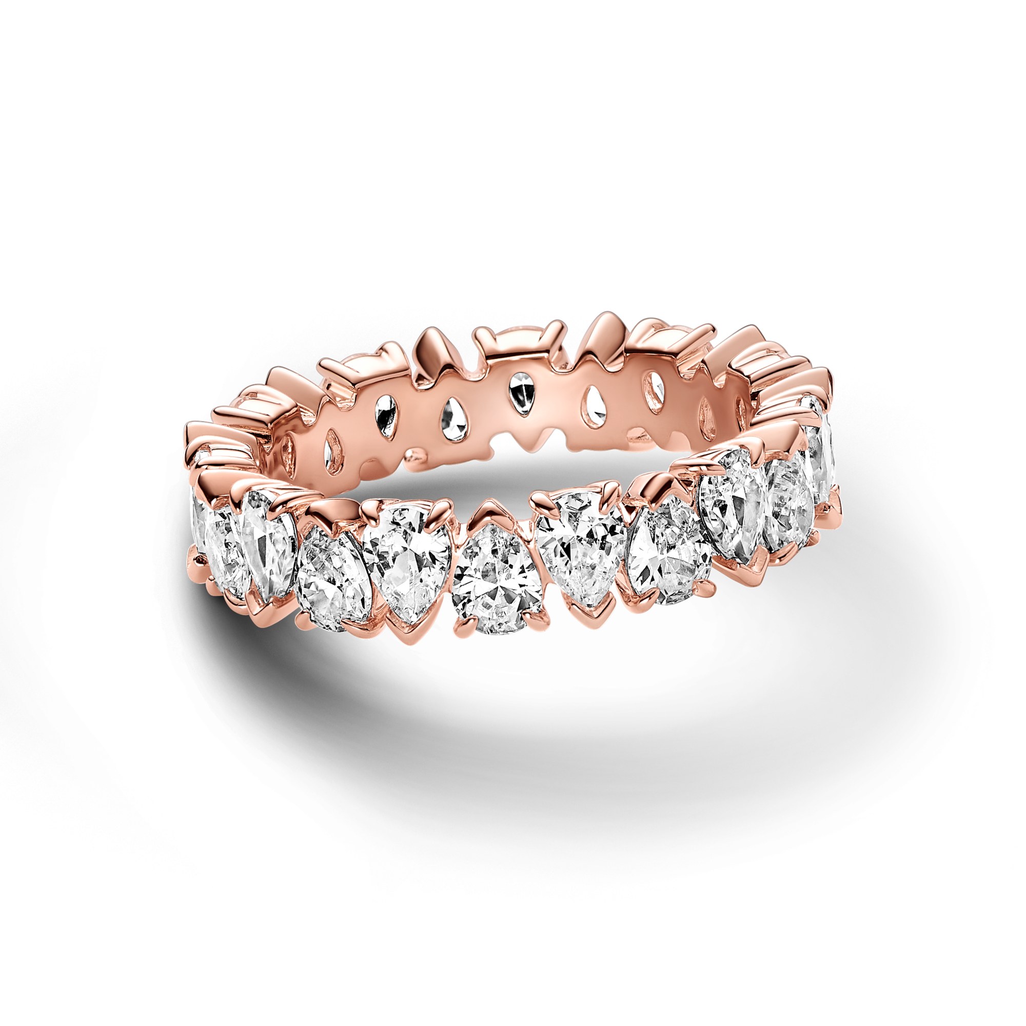 Pandora Abwechselnd Funkelnder Band-Ring - Roségold Vergoldung - Zirkonia – Ansicht 2