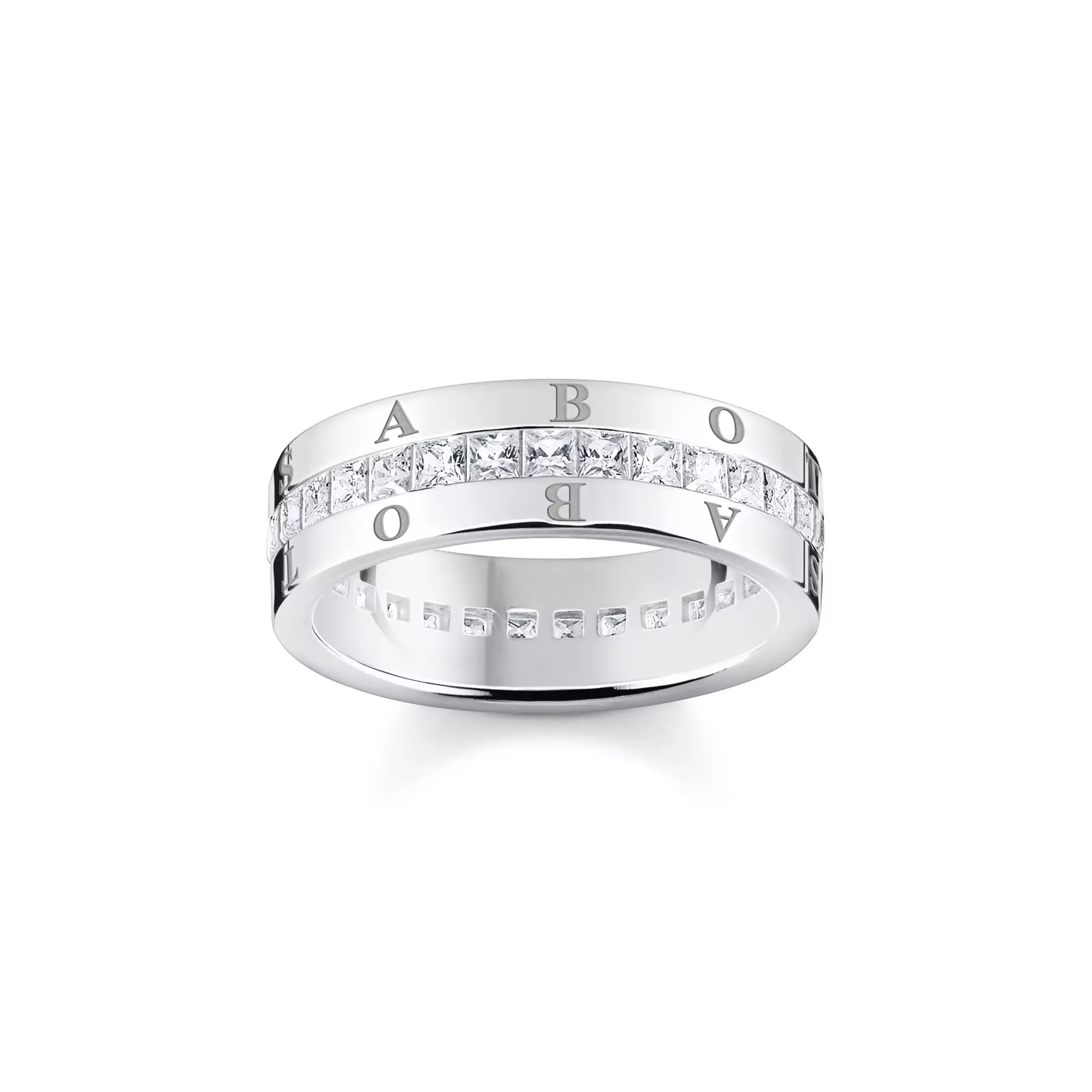 Thomas Sabo Bandring mit weißen Steinen Pavé Silber – Zirkonia